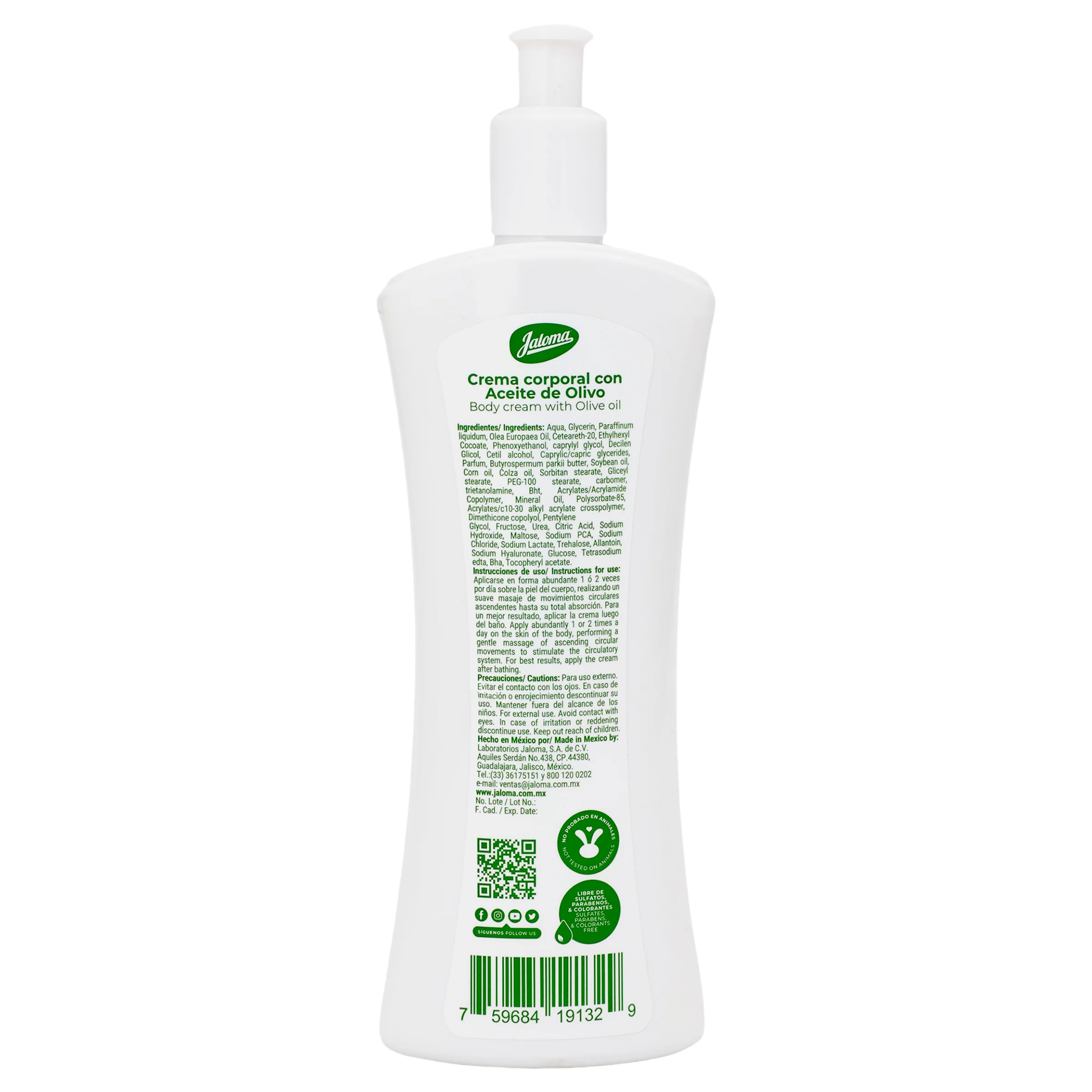 Jaloma Crema Corporal Aceite De Olivo 400 Ml - Image 4