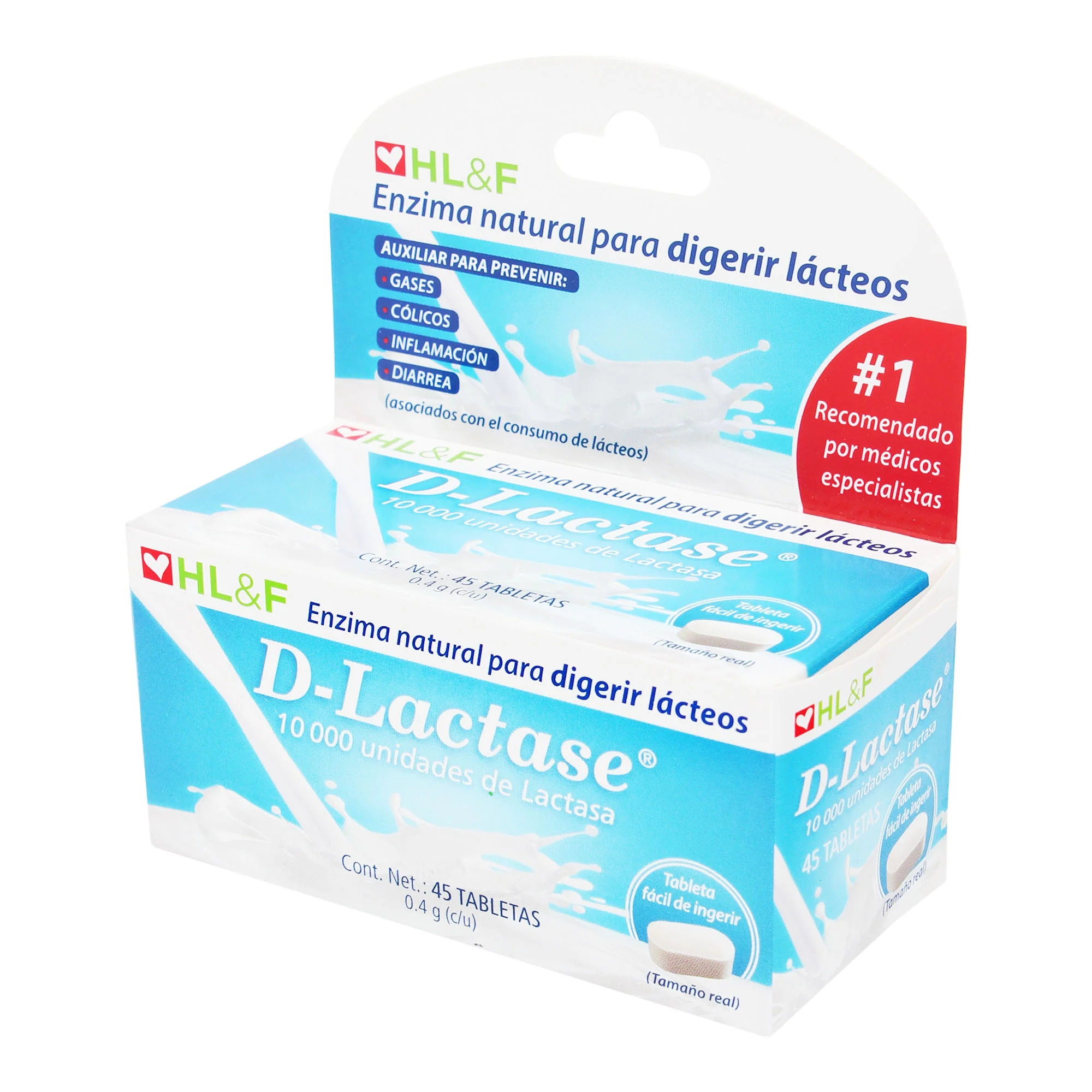 D-Lactase 0.4G Con 45 Tabletas Lactasa