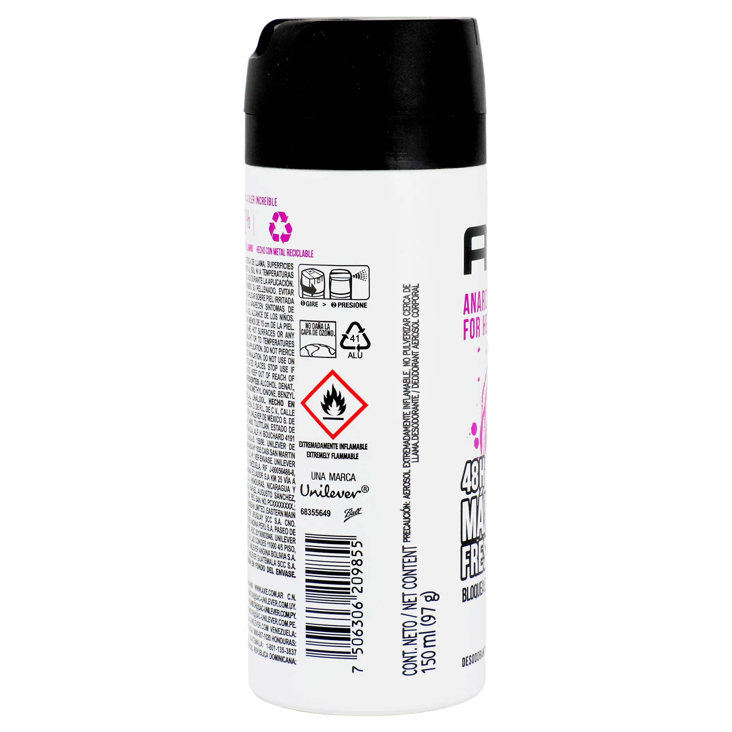 Desodorante Axe Anarcy Flo 48H Spray 150 Ml - Image 2