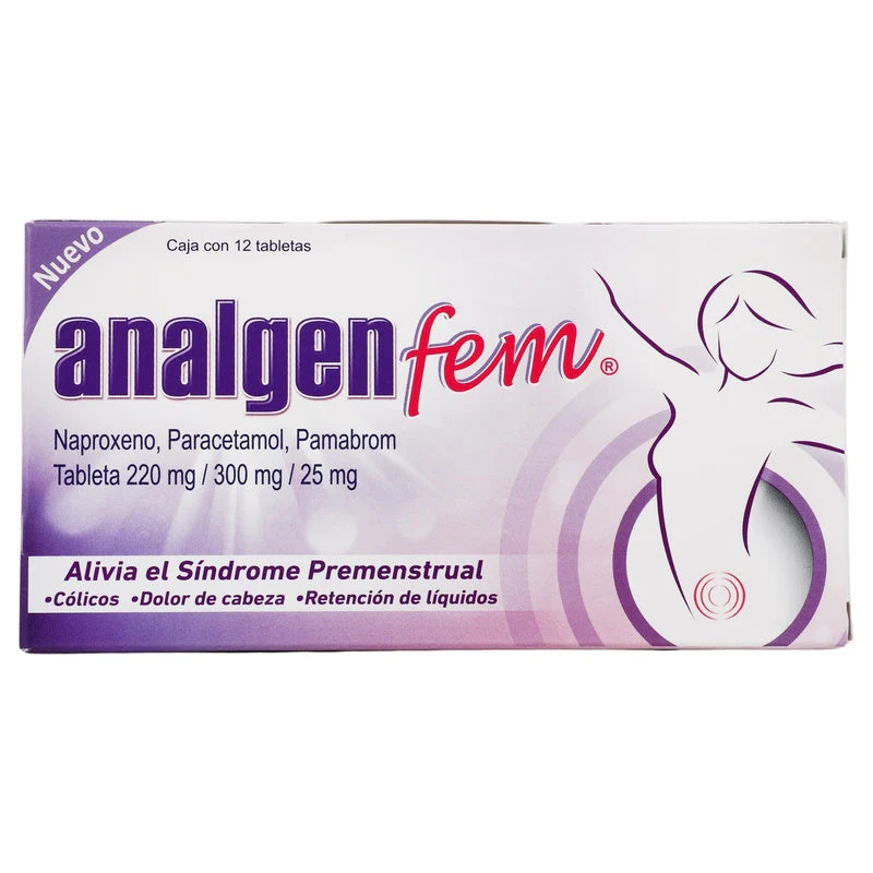Analgen Fem 220/300/25 Mg Con 12 Tabletas
