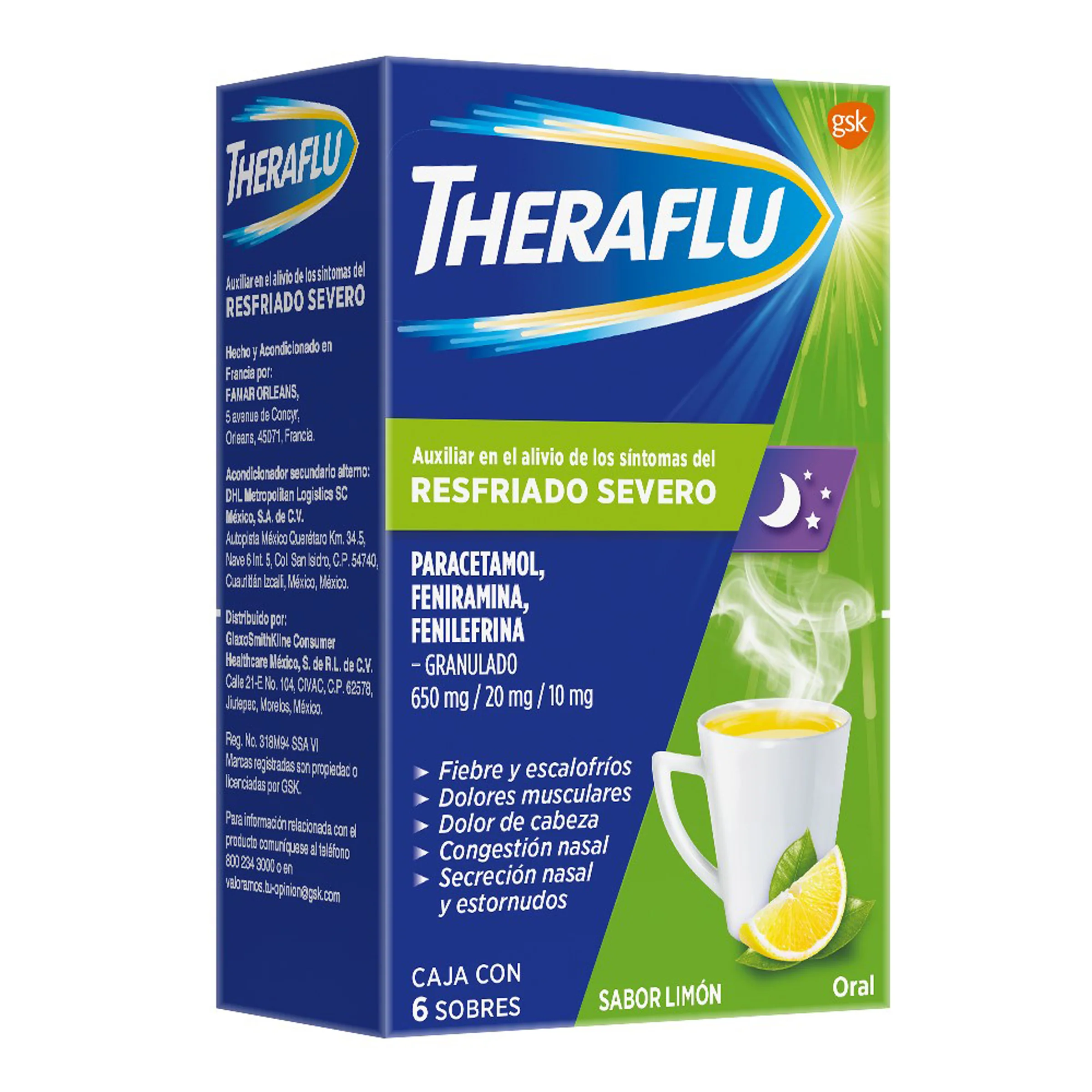 Theraflu Exverde 10 Mg Con 6 Sobres - Image 2