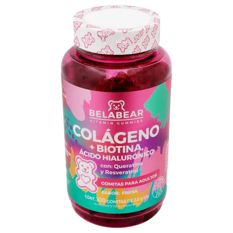 Belabear Colageno+Biotina & Ácido Hialuronico Con 100 Gomitas - Image 2