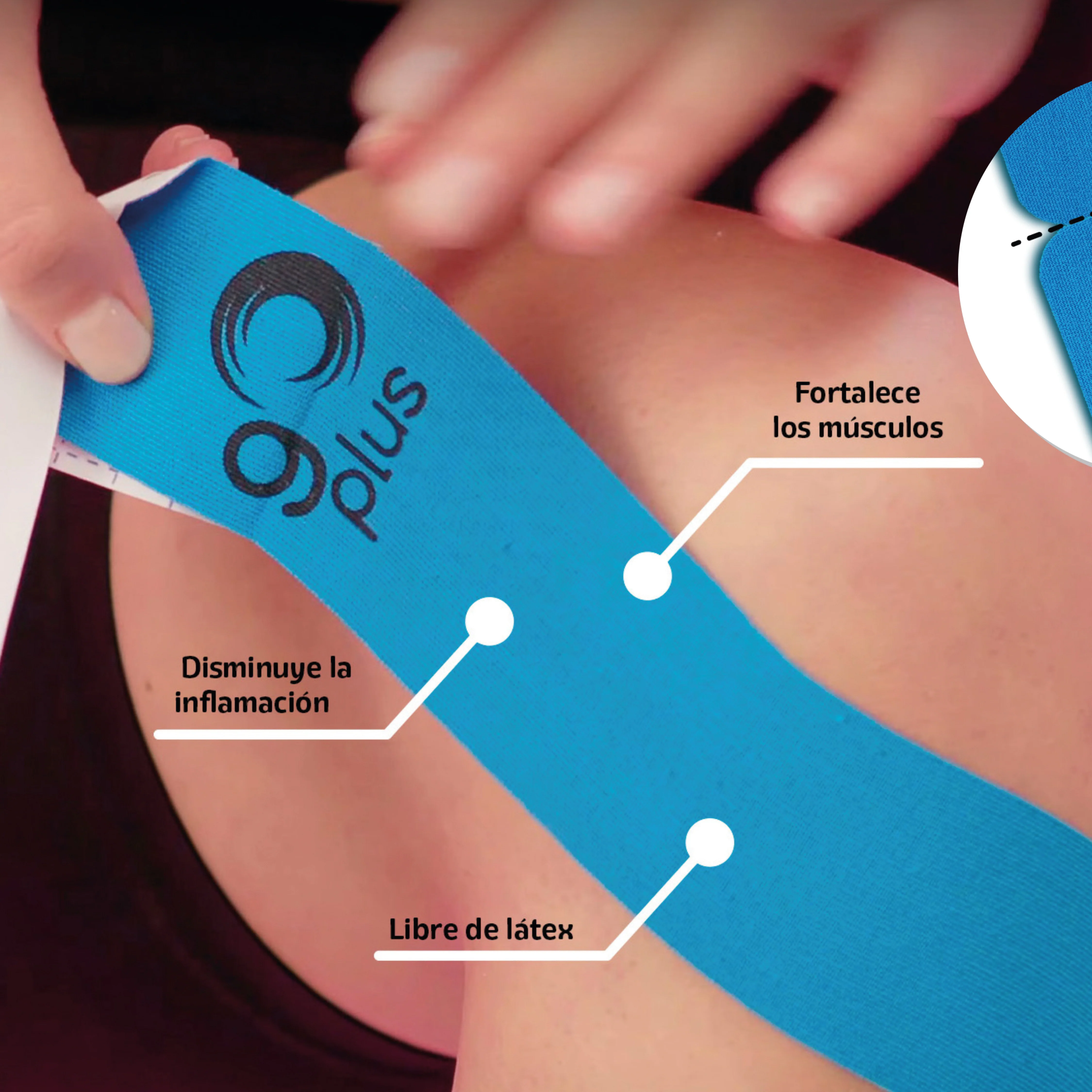 Cinta Kinesiologica Go Plus Azul Rollo 5 Cm 20 Tiras - Image 3
