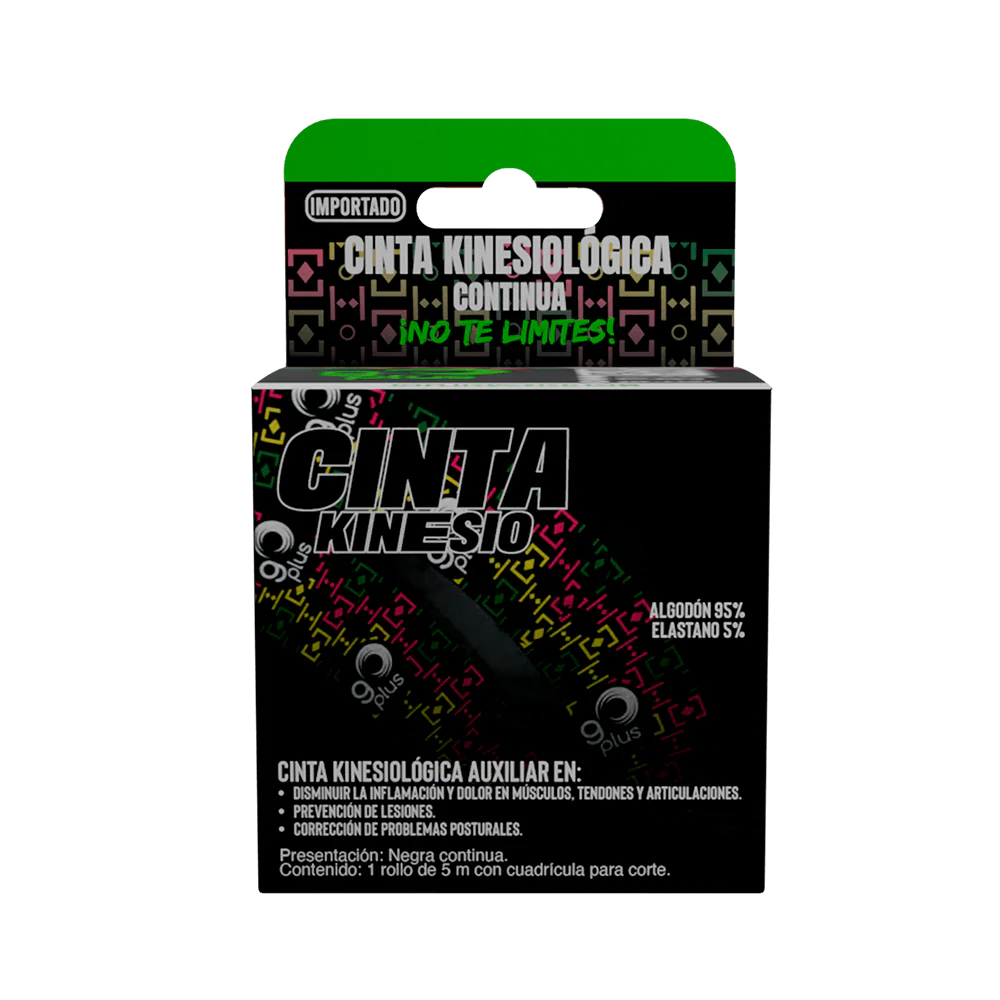 Cinta Kinesiologica Go Plus Negra Rollo 5 Metros - Image 5