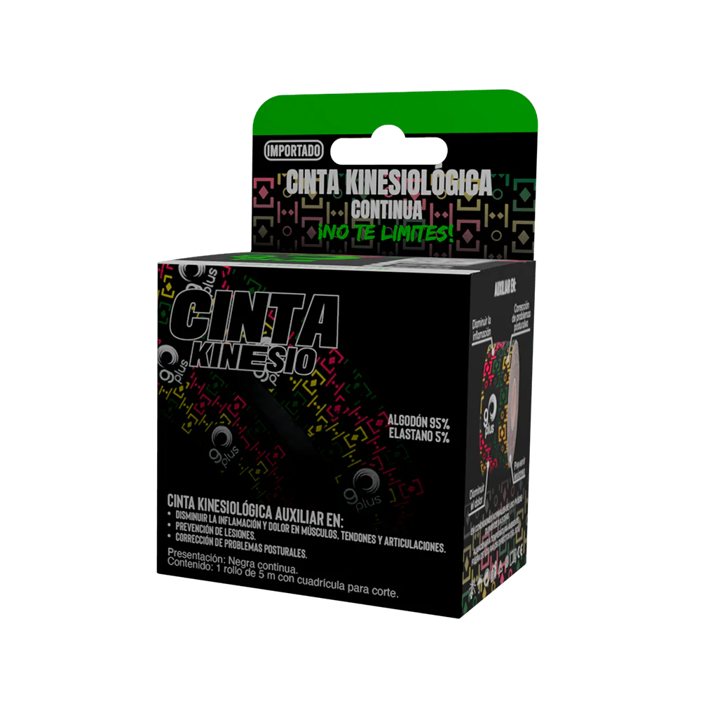 Cinta Kinesiologica Go Plus Negra Rollo 5 Metros - Image 6