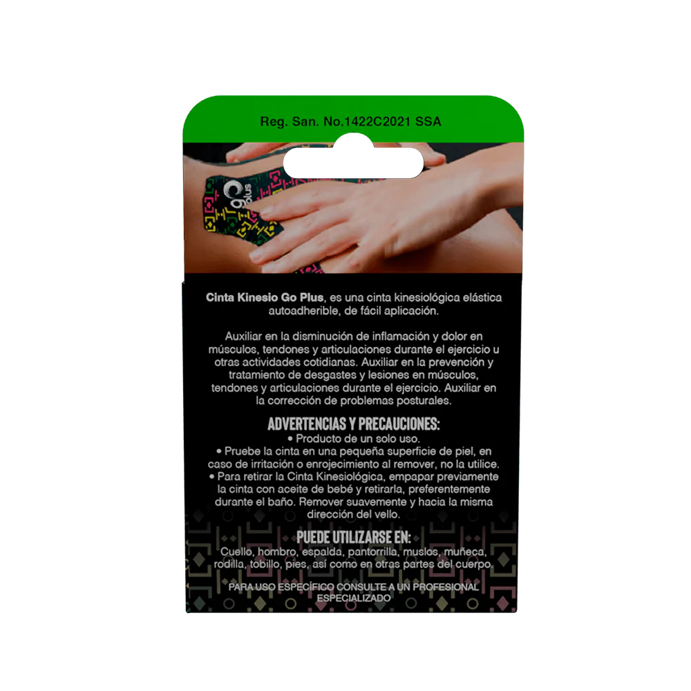 Cinta Kinesiologica Go Plus Negra Rollo 5 Metros - Image 7