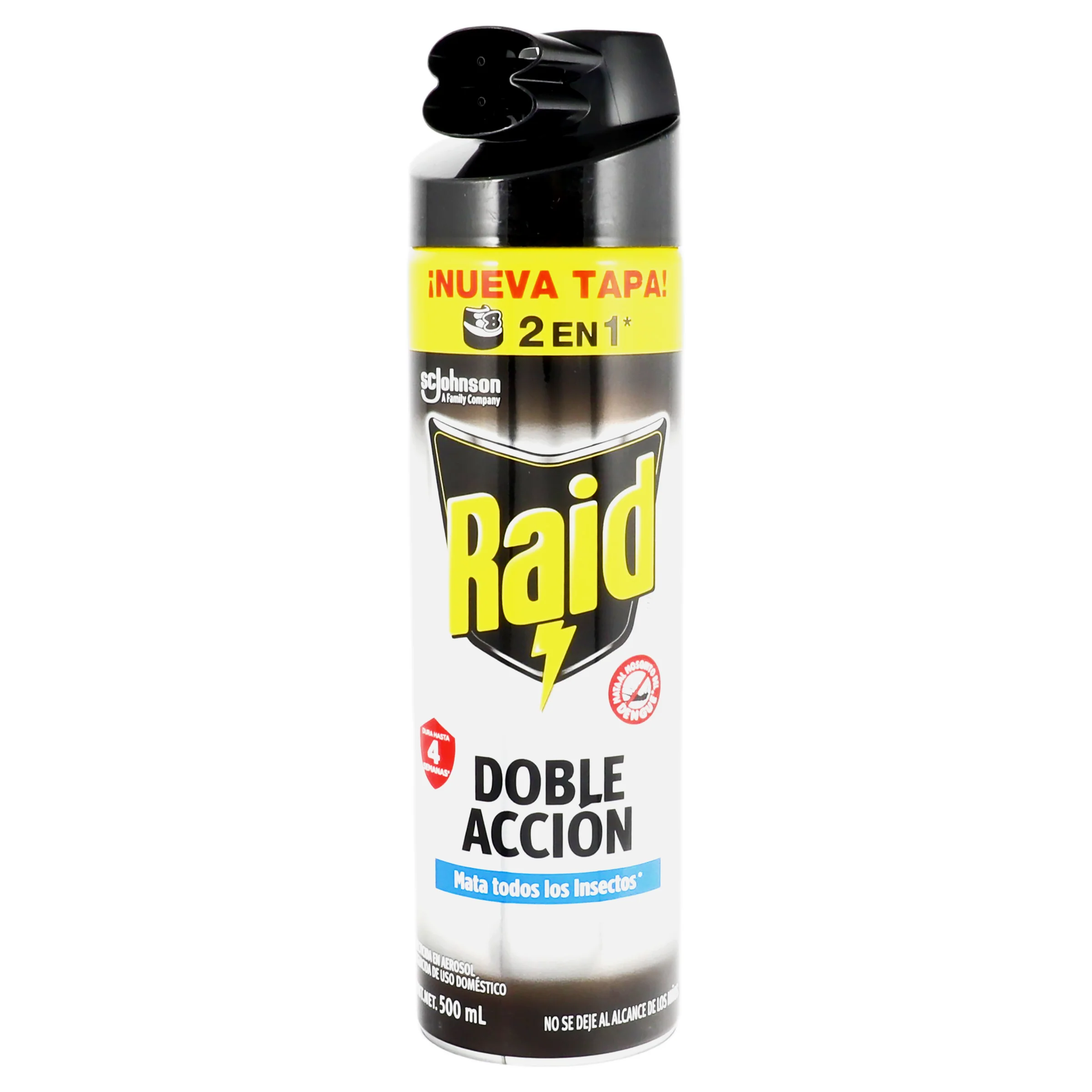 Raid Doble Accion Aerosol 2 En 1 500 Ml