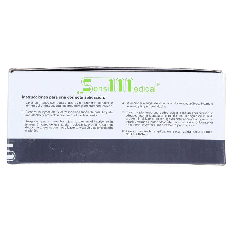 Jeringa Sensimedical 1 Ml Gris 27 G X 13 Mm Con 100 Piezas - Image 7