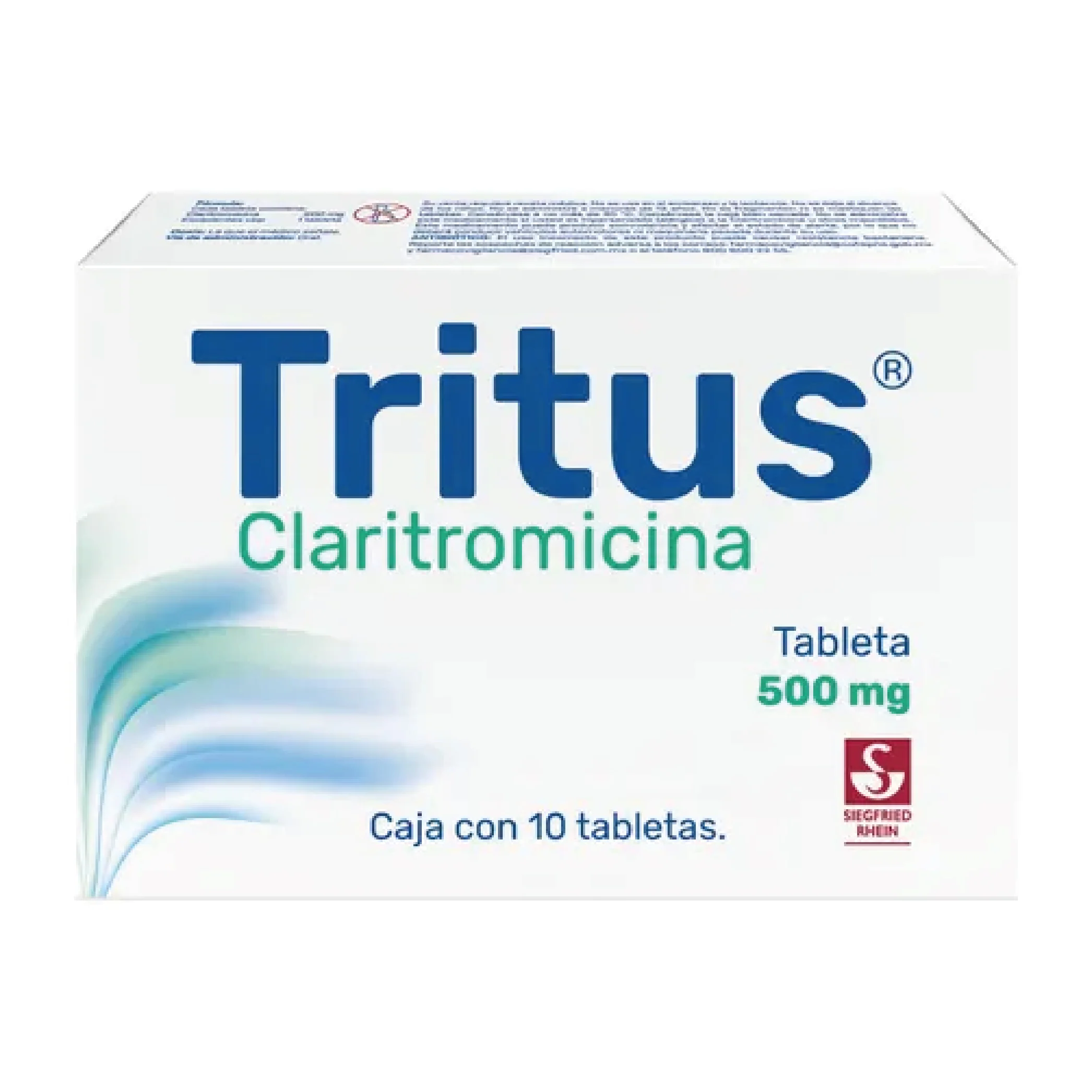 Tritus 500 Mg - Caja Con 10 Tabletas (Claritromicina)