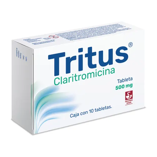 Tritus 500 Mg - Caja Con 10 Tabletas (Claritromicina) - Image 2