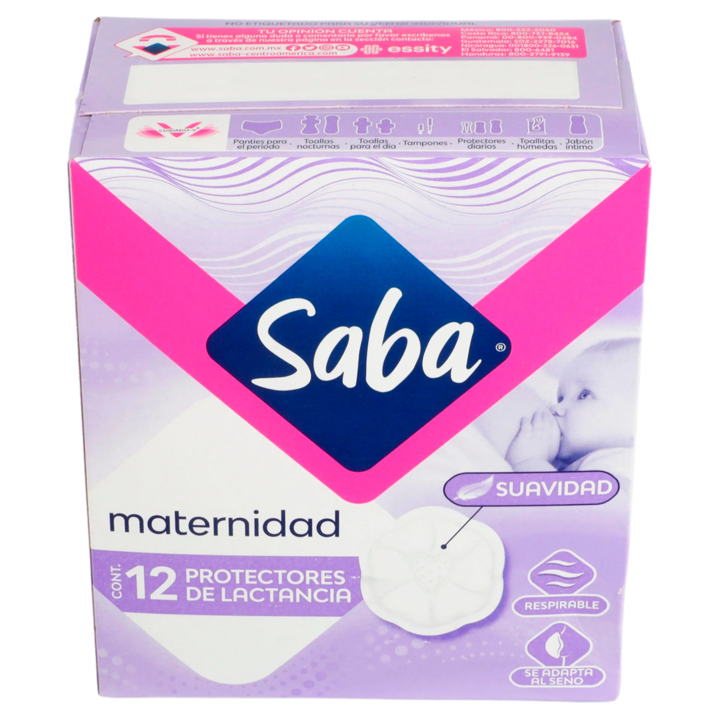 Protectores De Lactancia Saba Suavidad Con 12 Piezas - Image 3