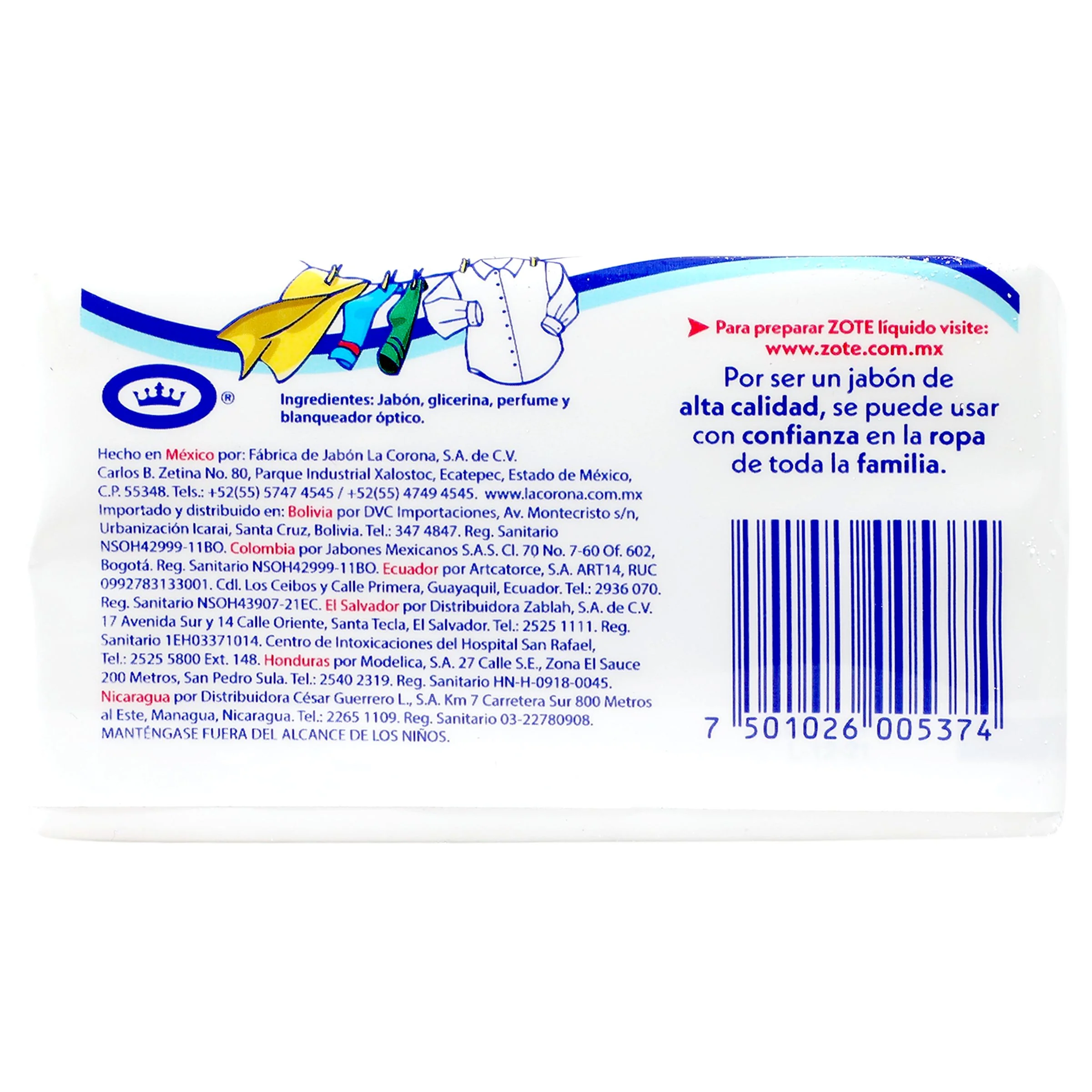 Jabon Zote Blanco 400 Gr - Image 15