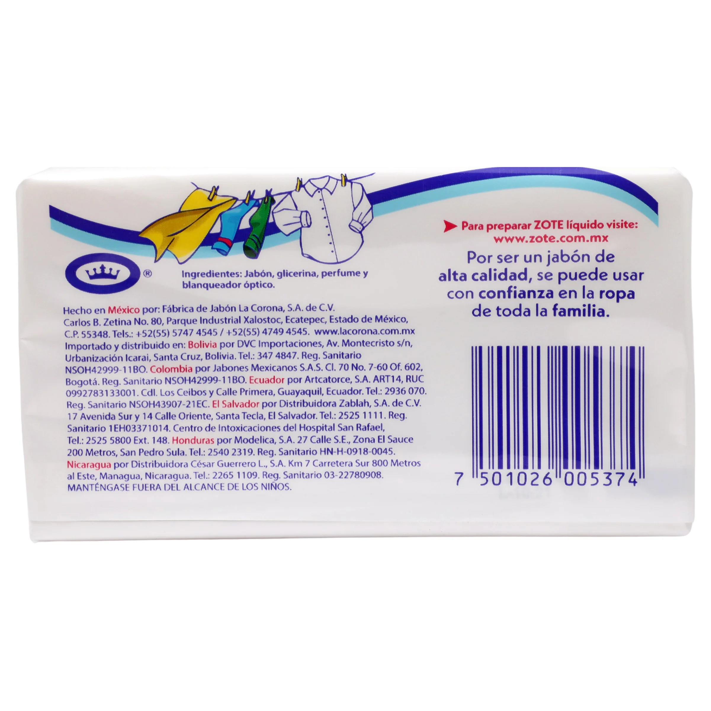 Jabon Zote Blanco 400 Gr - Image 16