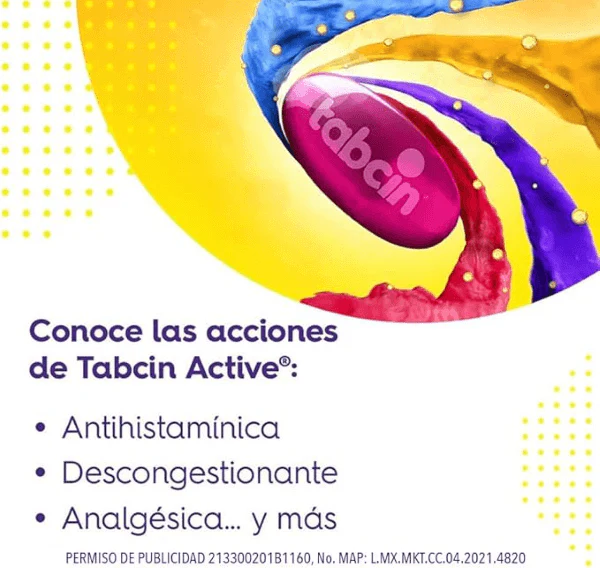 Tabcin Active Blister Con 12 Caps Mx - Image 5