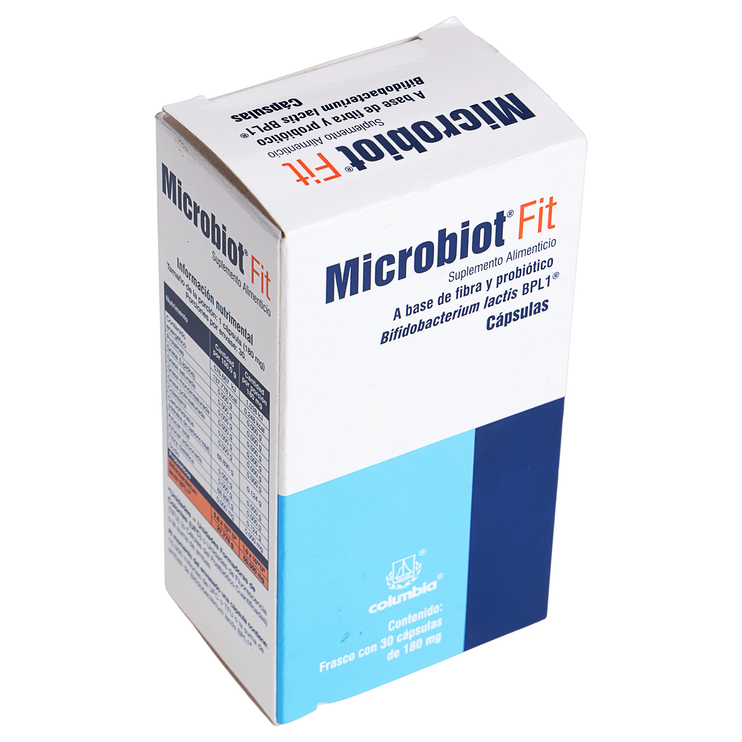 Microbiot Fit 180 Mg Suplemento Alimenticio Con 30 Capsulas - Image 2