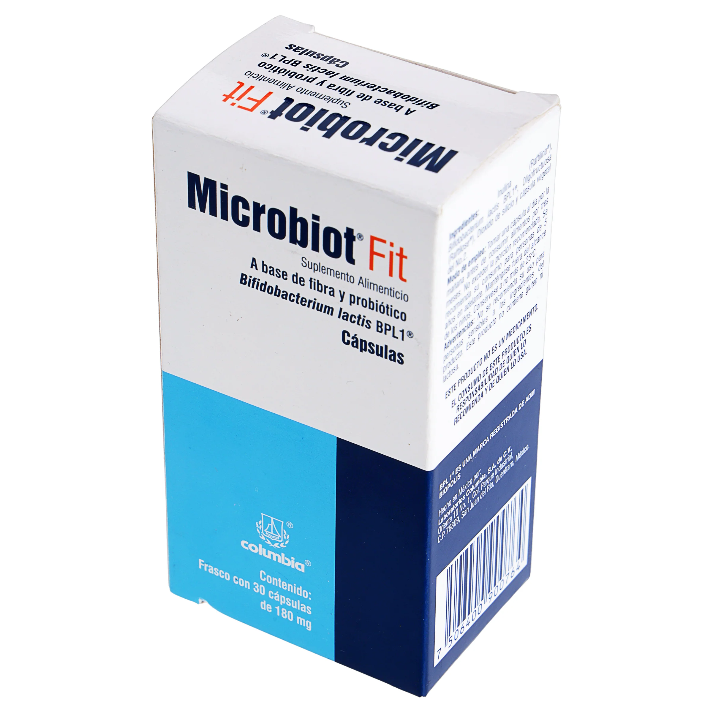 Microbiot Fit 180 Mg Suplemento Alimenticio Con 30 Capsulas - Image 4