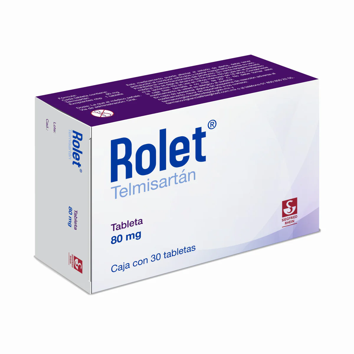 Rolet 80 Mg - Caja Con 30 Tabletas (Telmisartán) - Image 3