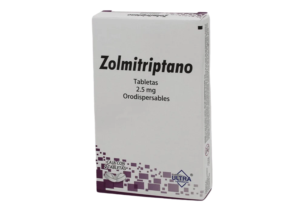 Zolmitriptano 2.5 Mg Con 2 Tabletas Orodispersables