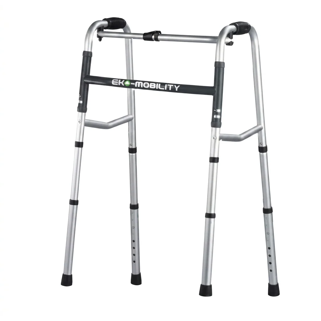 Ea100801Q Andadera Fija Kd Plata Aluminio Plegable Altura Ajustable