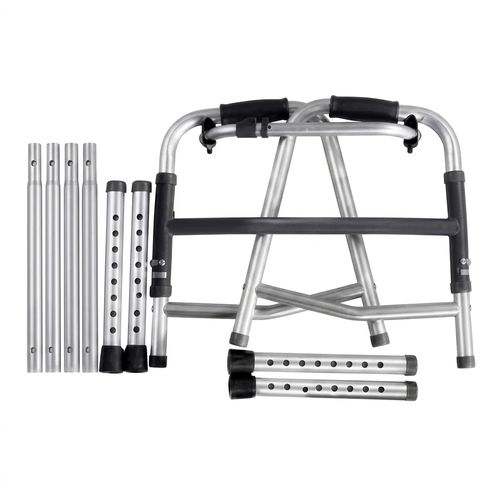Ea100801Q Andadera Fija Kd Plata Aluminio Plegable Altura Ajustable - Image 2