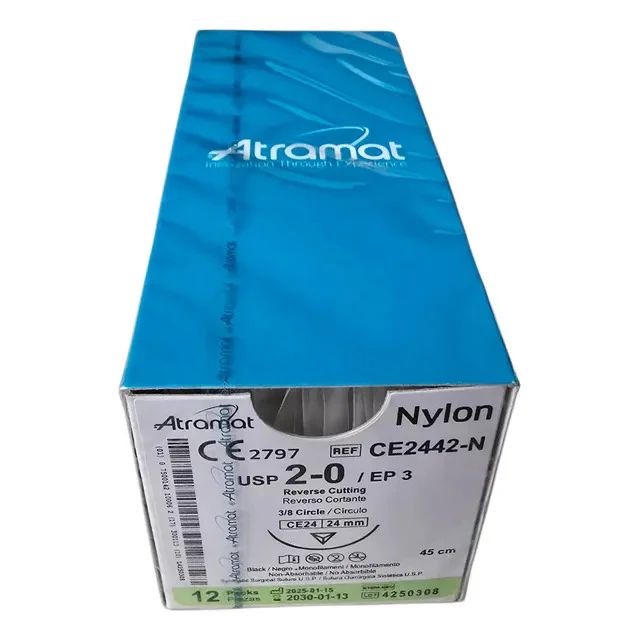 Nylon 2-0 Ce2442-N 3/8 24 Mm 45 Cm Caja Con 12 Piezas Atramat - Image 3