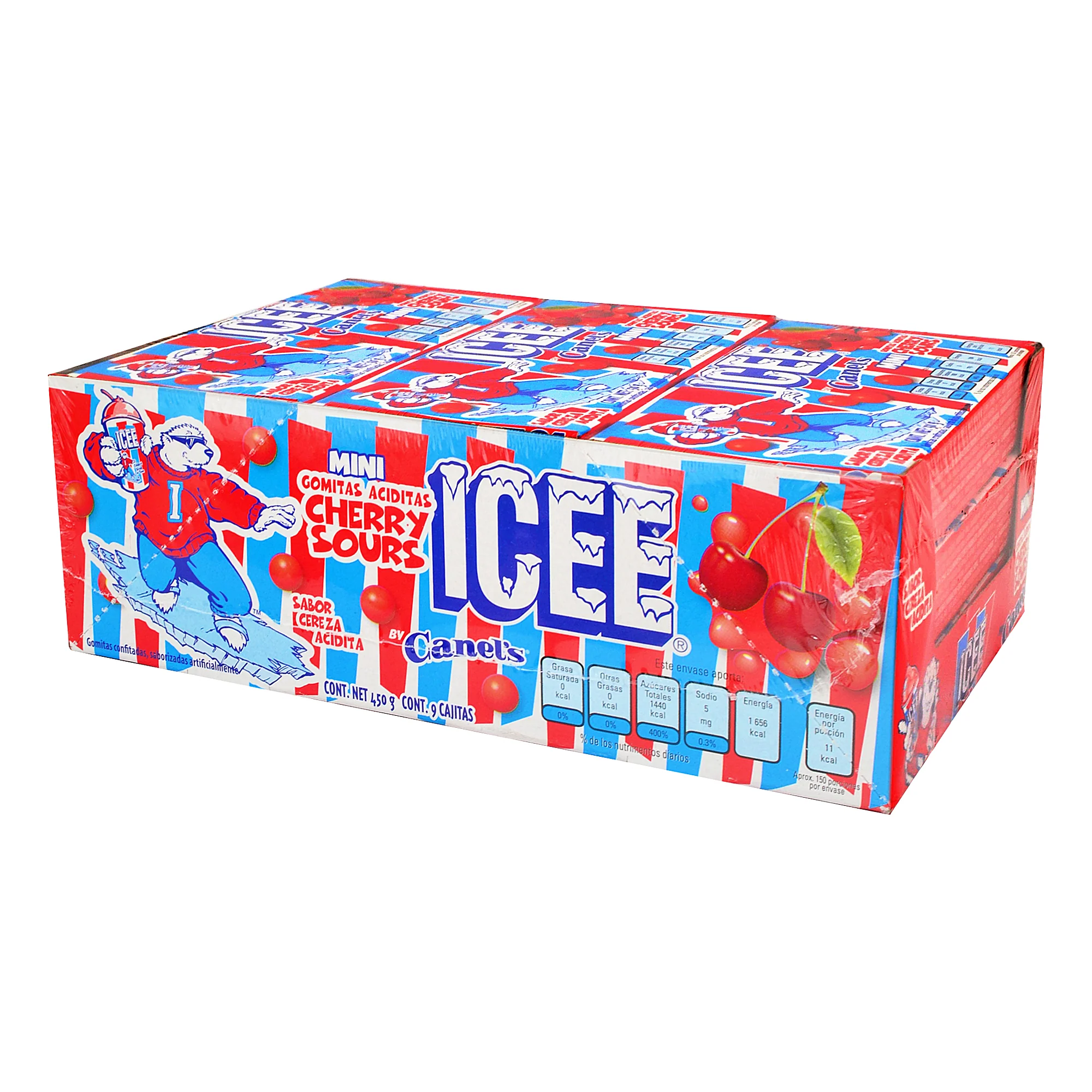 Exhibidor Gomitas Aciditas Icee Con 9 Piezas