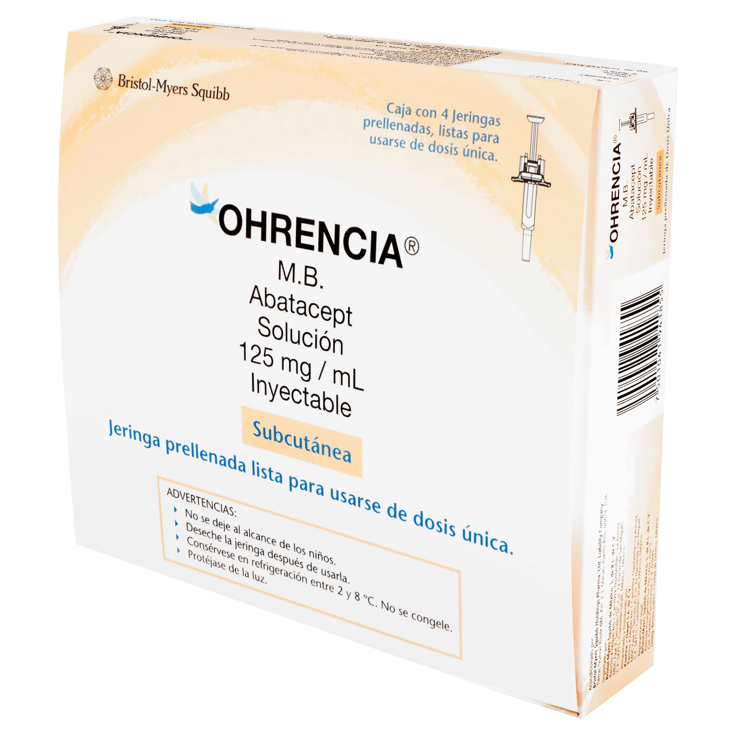 Ohrencia 125 Mg/Ml Solucion Inyectable Caja Con 4 Jeringas Prellenadas - Image 3