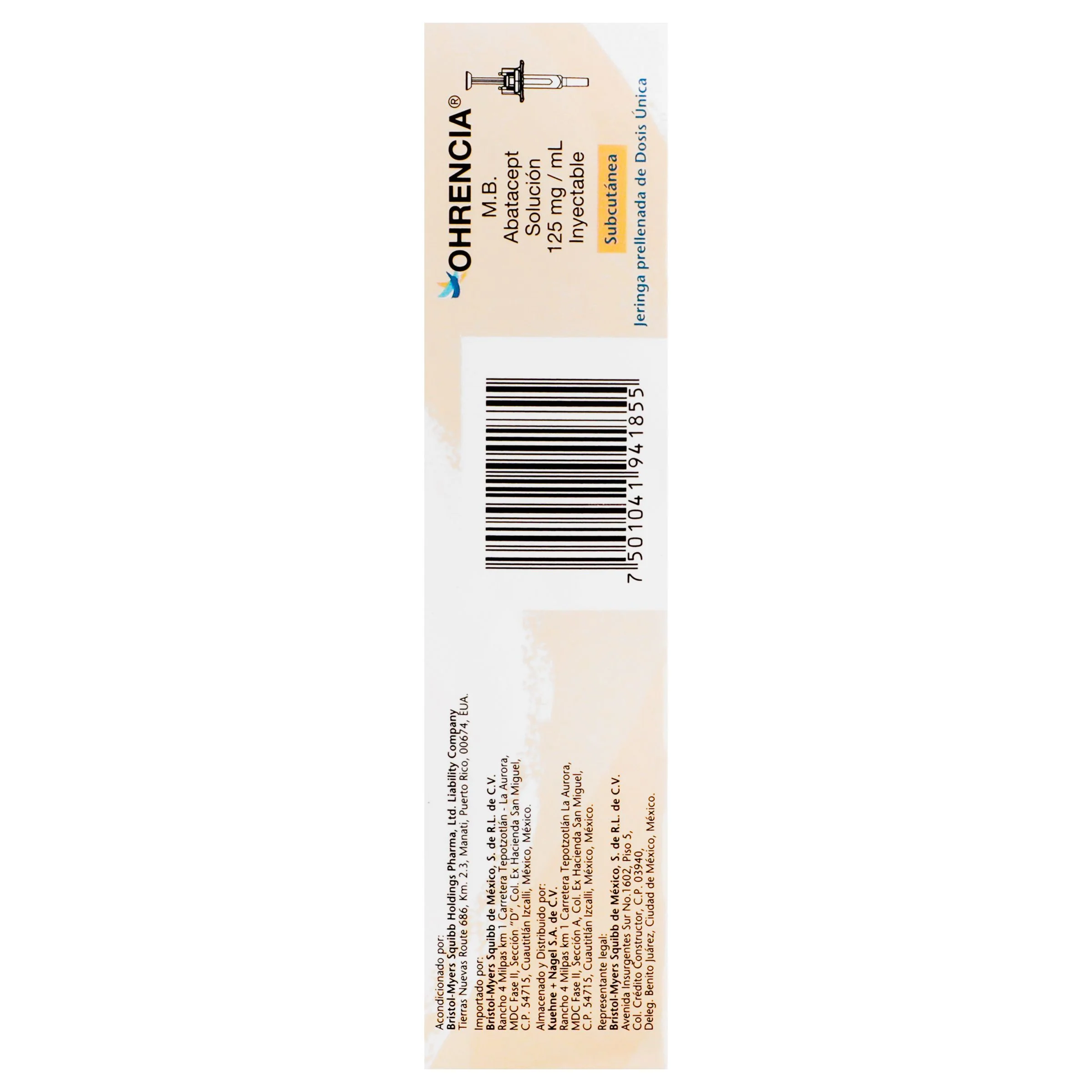 Ohrencia 125 Mg/Ml Solucion Inyectable Caja Con 4 Jeringas Prellenadas - Image 4