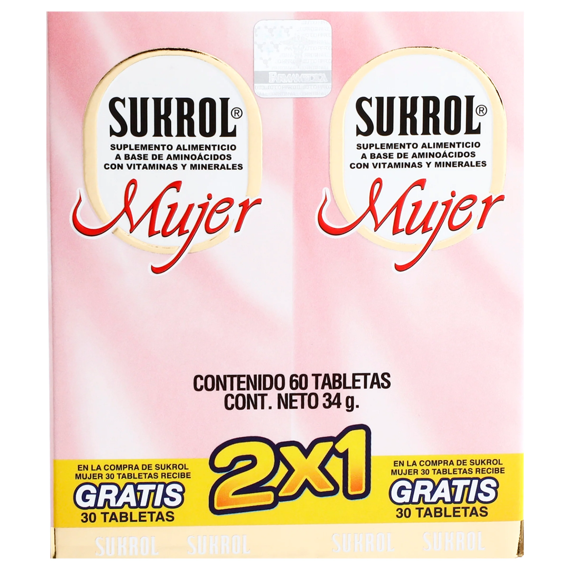 Sukrol Mujer Suplemento Alimenticio Con 30 Tabletas 2X1