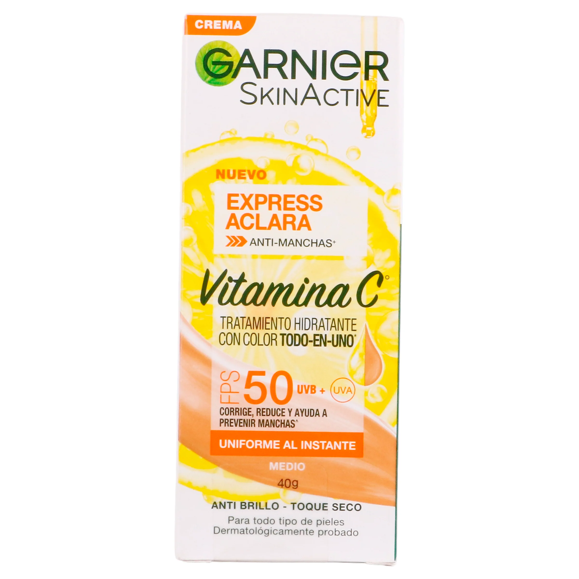 Crema Garnier Express Tono Medio Hidratante Con Color 40 G