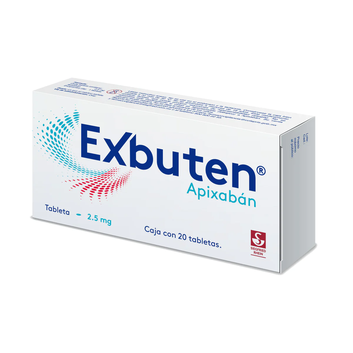 Exbuten 2.5 Mg - Caja Con 20 Tabletas (Apixaban) - Image 2