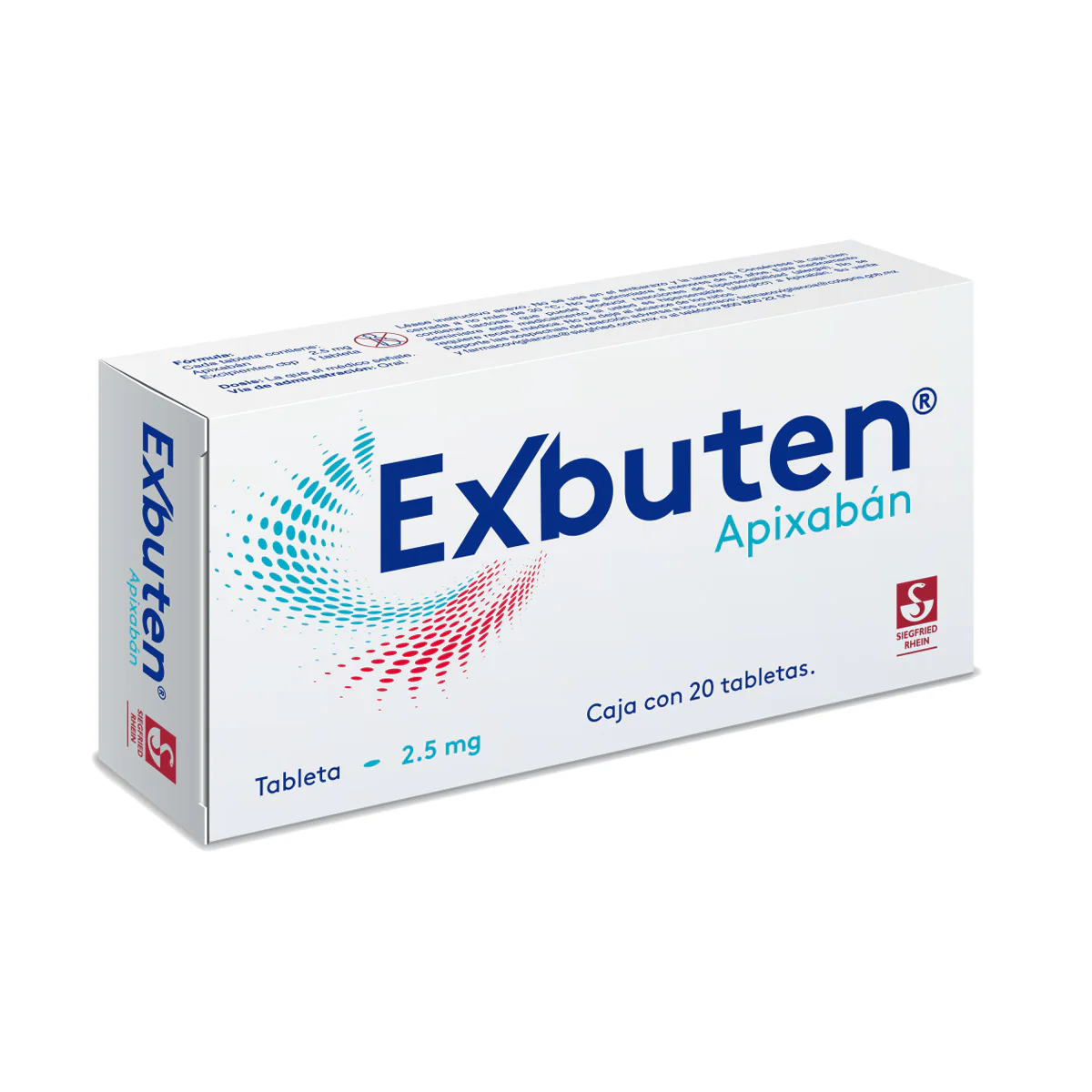 Exbuten 2.5 Mg - Caja Con 20 Tabletas (Apixaban) - Image 3