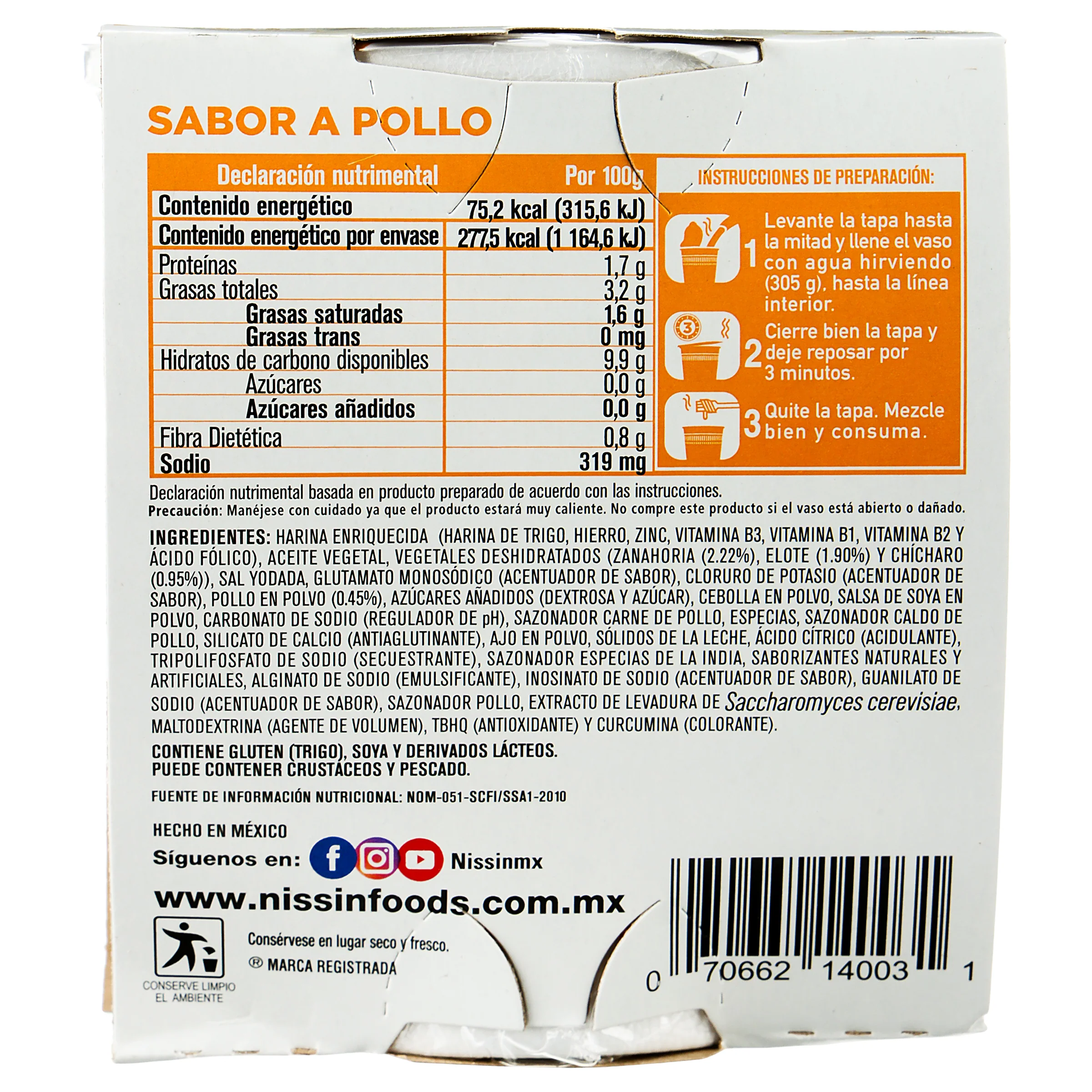 Sopa Nissin Cup Noodles Pollo 64 G - Image 21