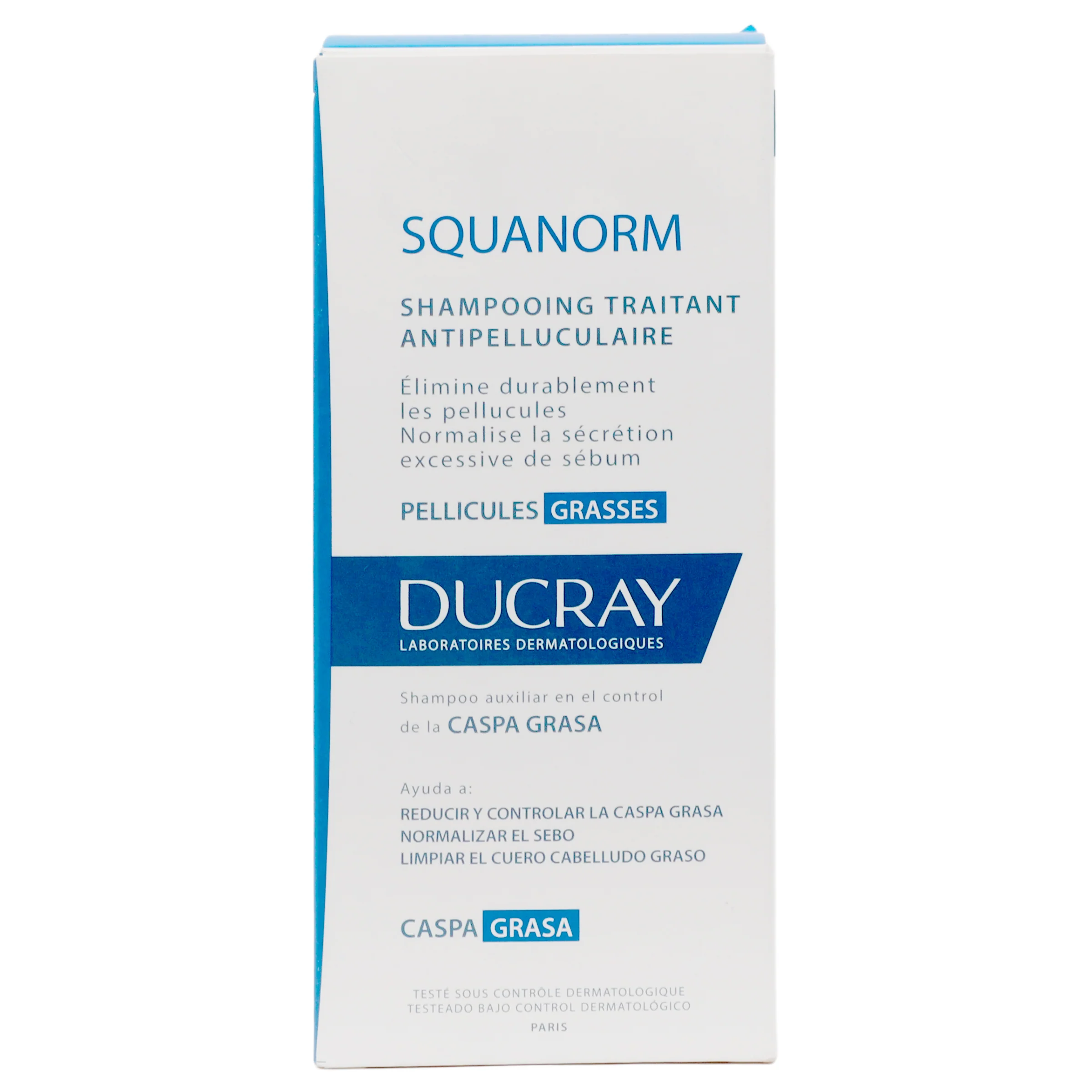 Shampoo Ducray Squanorm Control De La Caspa Grasa 200 Ml