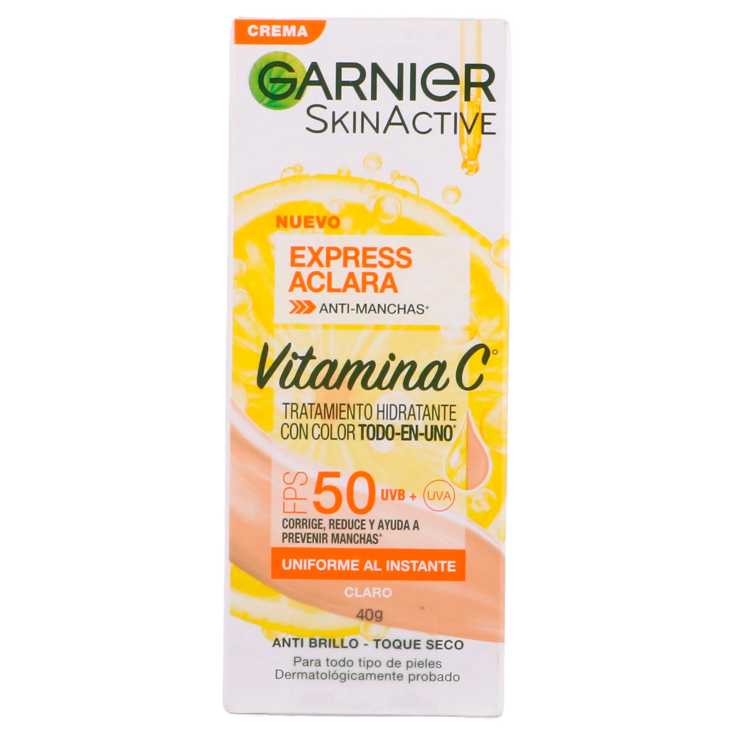 Crema Garnier Express Tono Claro Hidratante Con Color 40 G