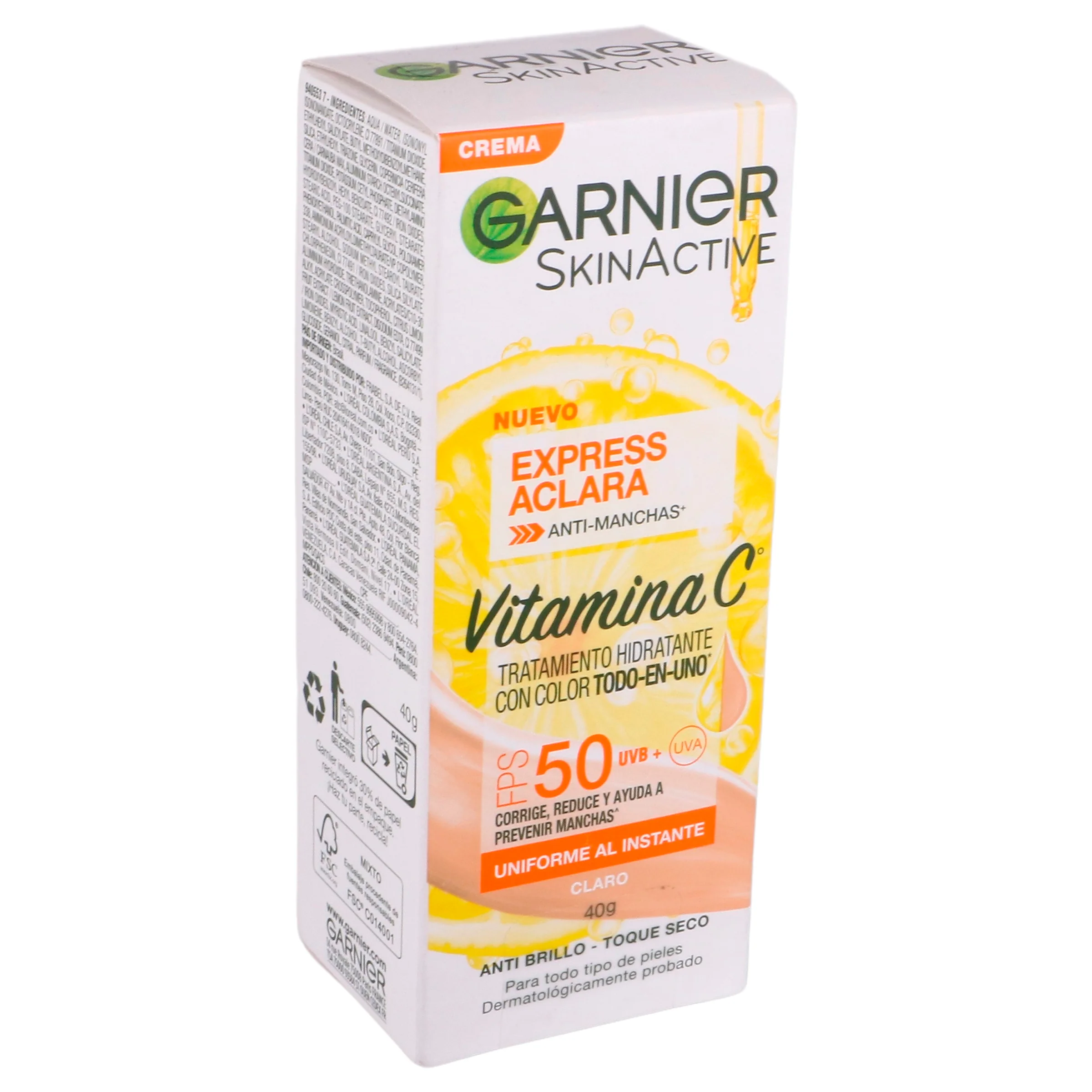 Crema Garnier Express Tono Claro Hidratante Con Color 40 G - Image 2