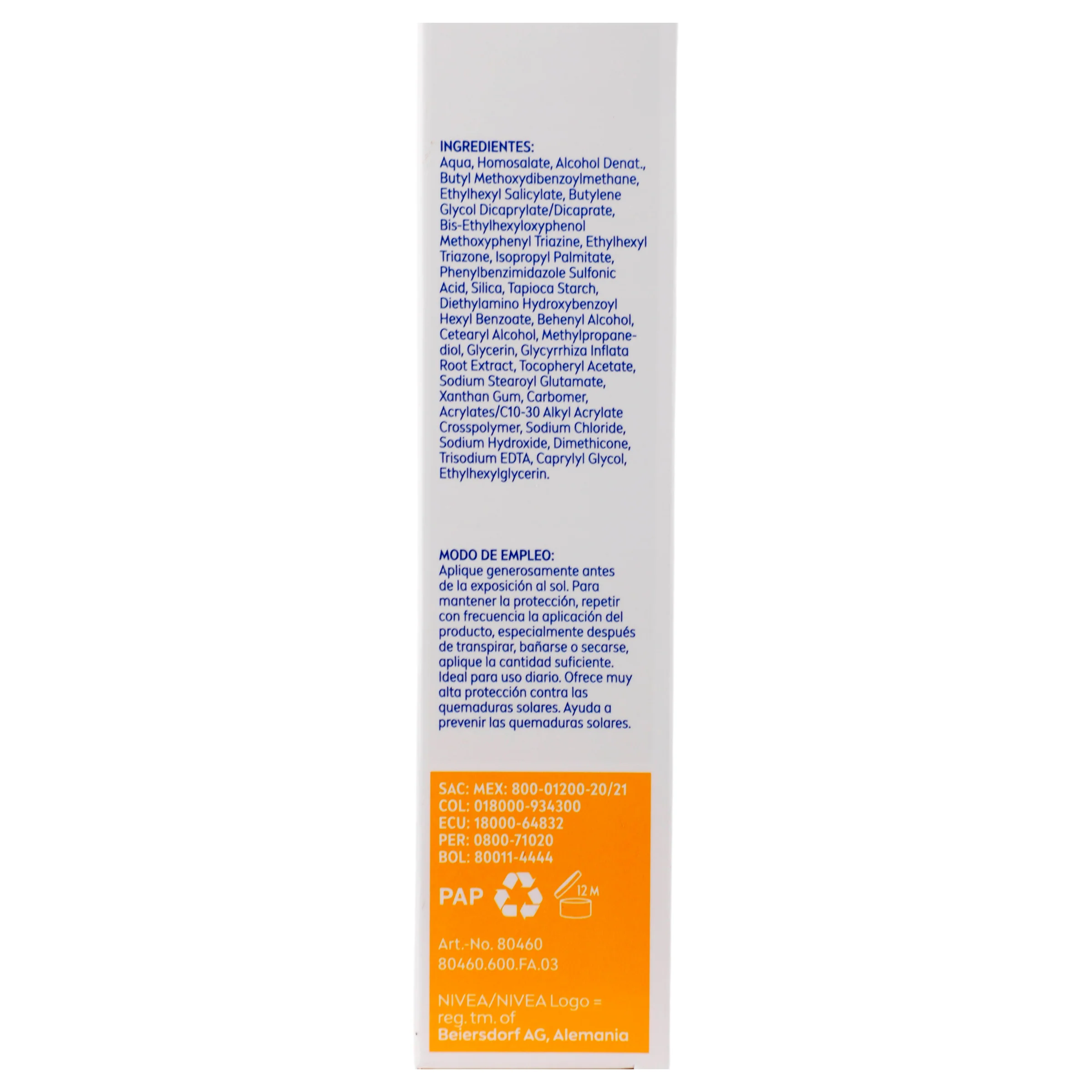 Bloqueador Nivea Sun Facial Fps 50 Piel Sensible 50 Ml - Image 5