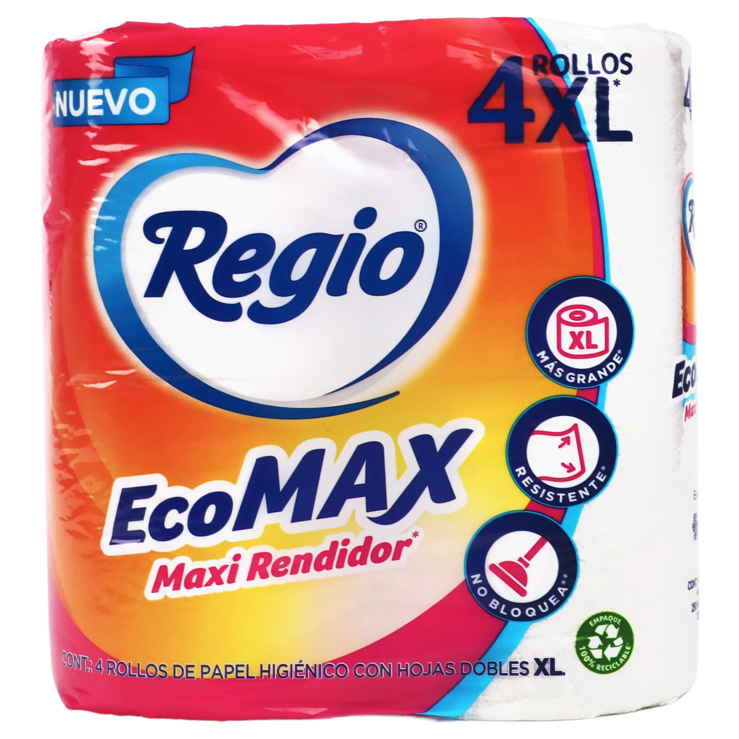 Papel Higienico Regio Ecomax 4 Rollos
