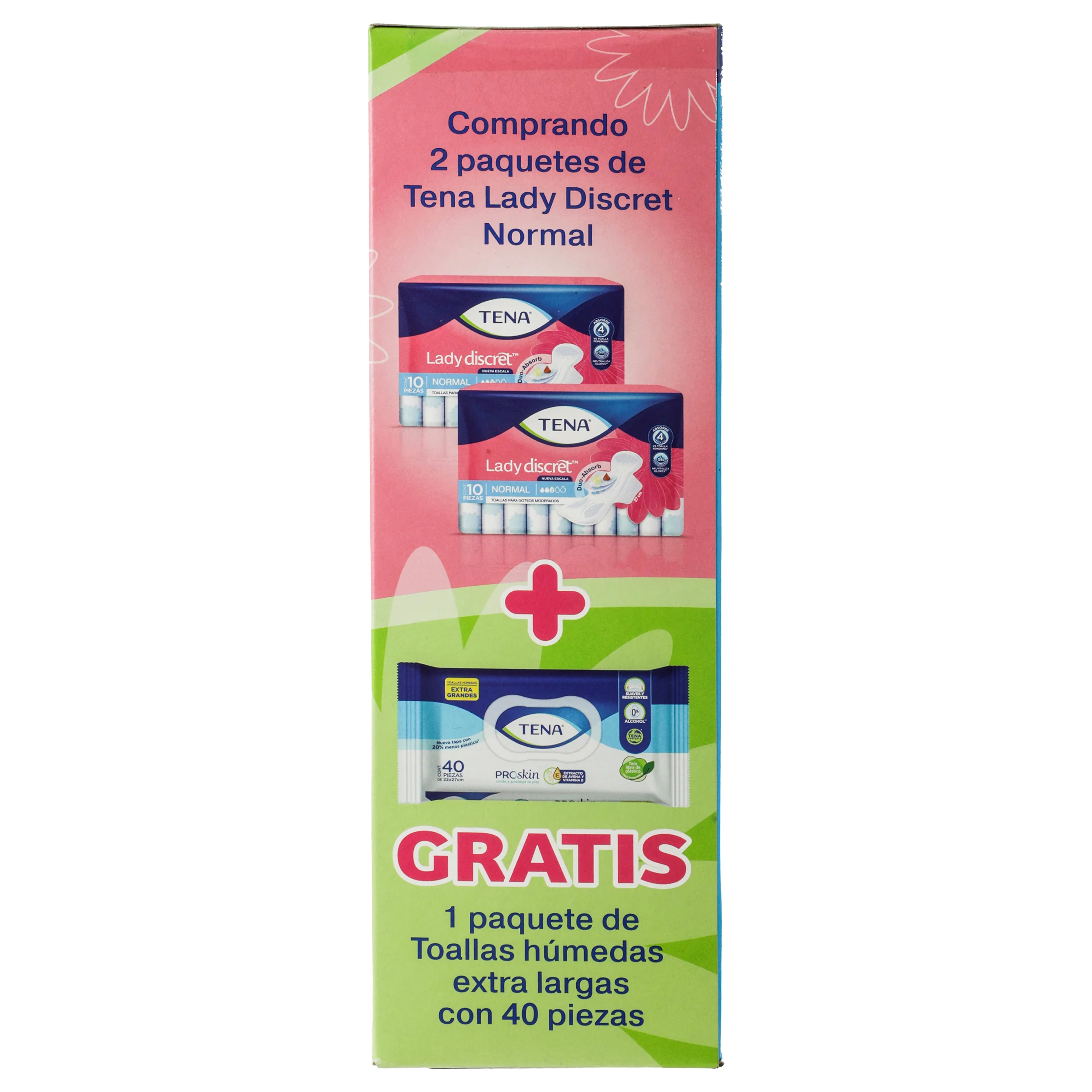 Toallas Sanitarias Tena Lady Con 10 Duo+ Toallitas Humedas - Image 5