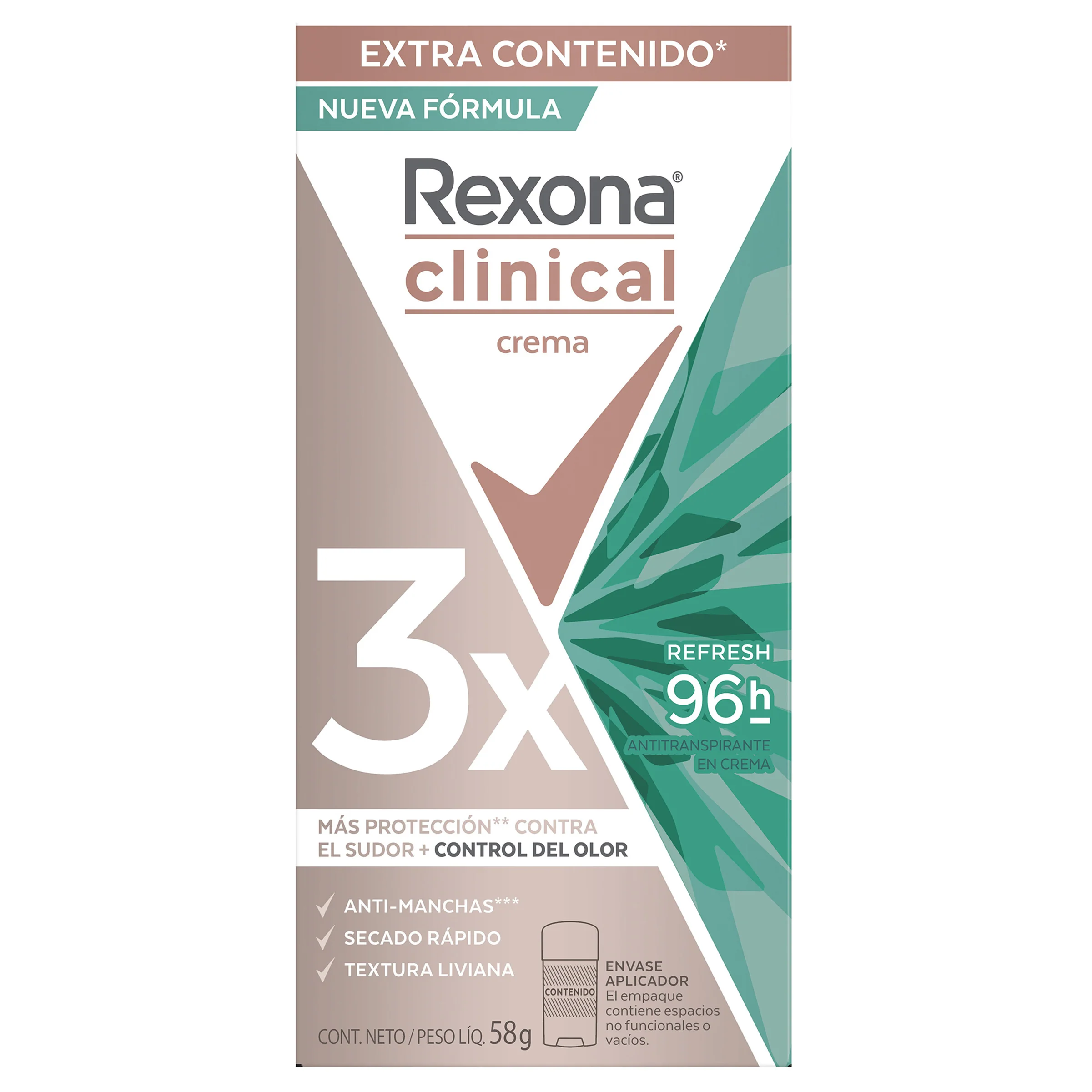 Desod Rexona Clin Refresh 3X 58G