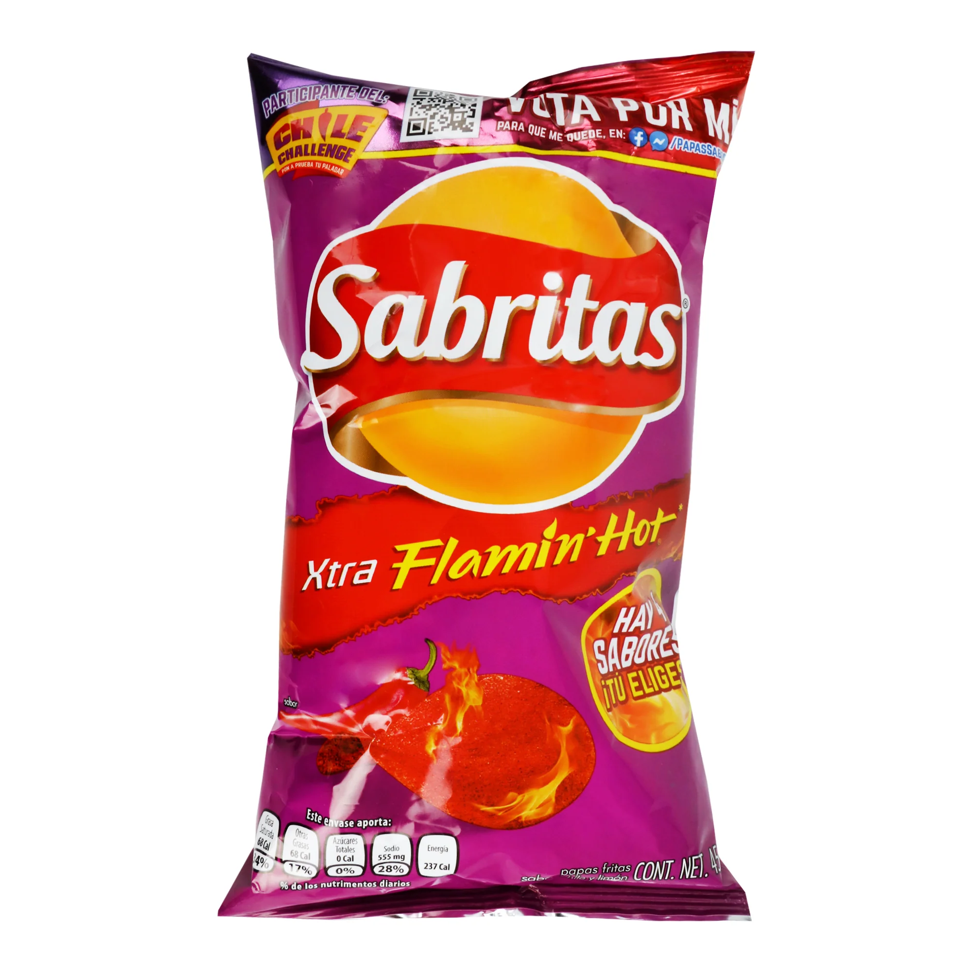 Papas Sabritas Flamin Hot 42 Gramos - Image 2