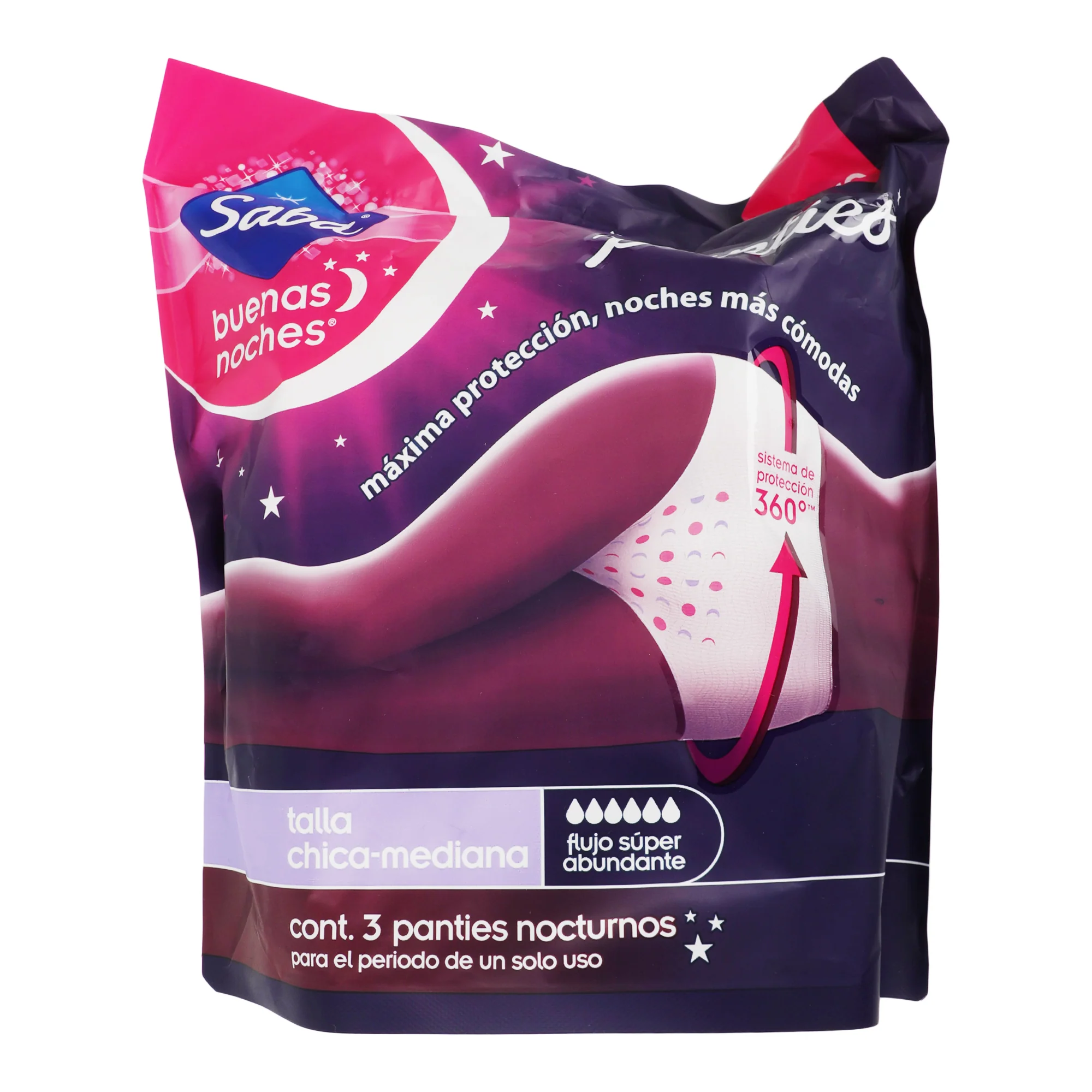 Panties Saba B Nocturnos Mediano/Gde Con 3