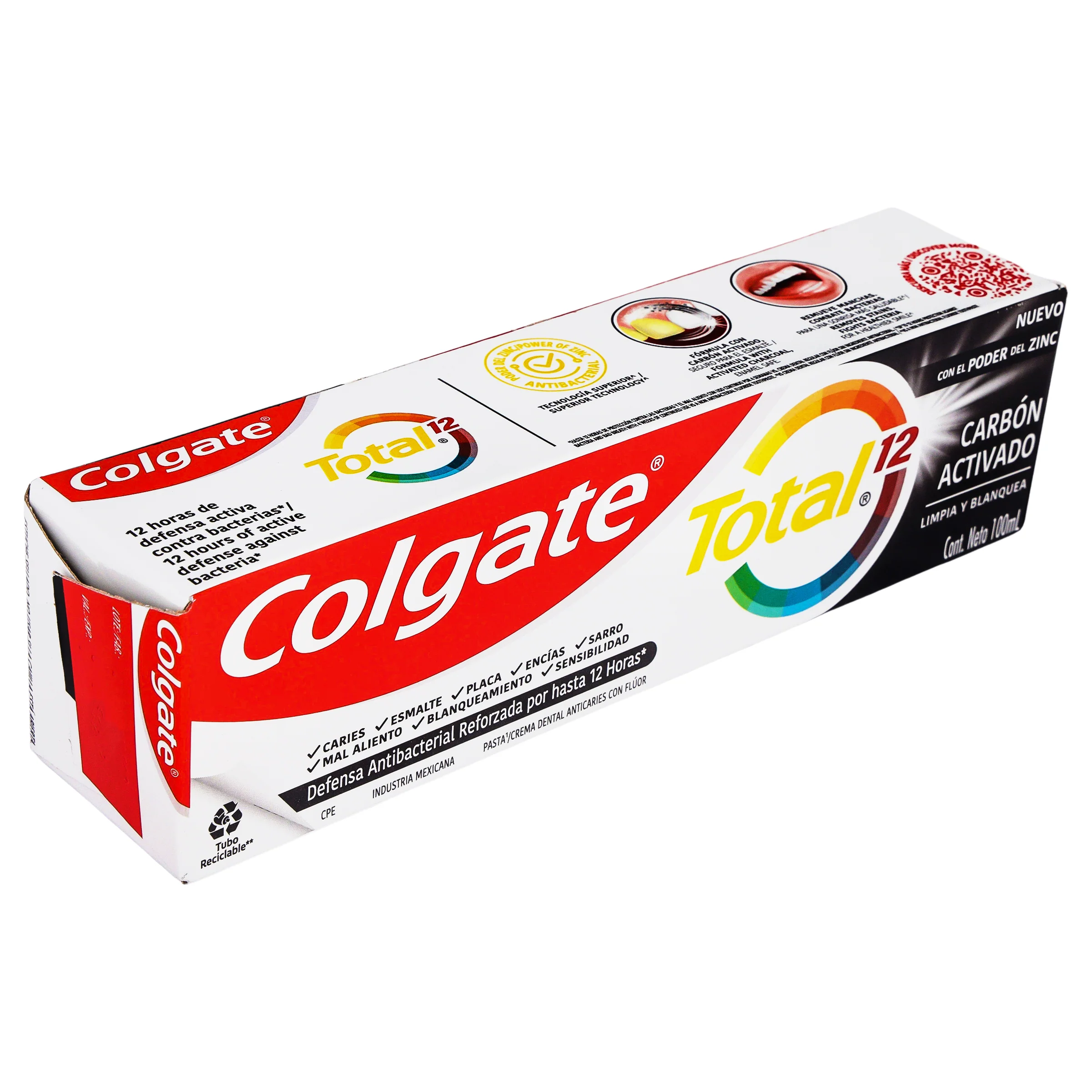 Crema Dental Colgate Total 12 Carbon Activado 100 Ml - Image 2