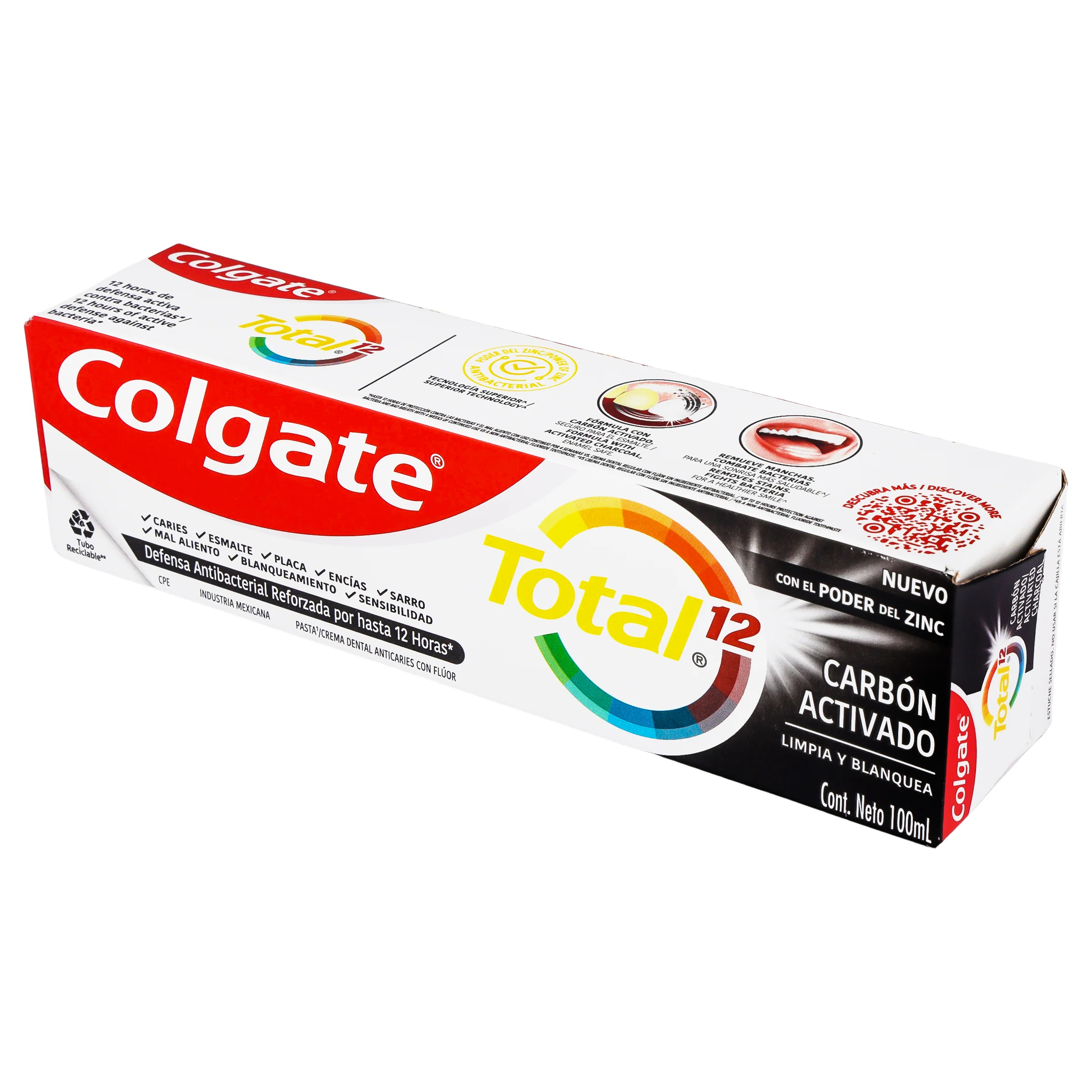 Crema Dental Colgate Total 12 Carbon Activado 100 Ml - Image 5