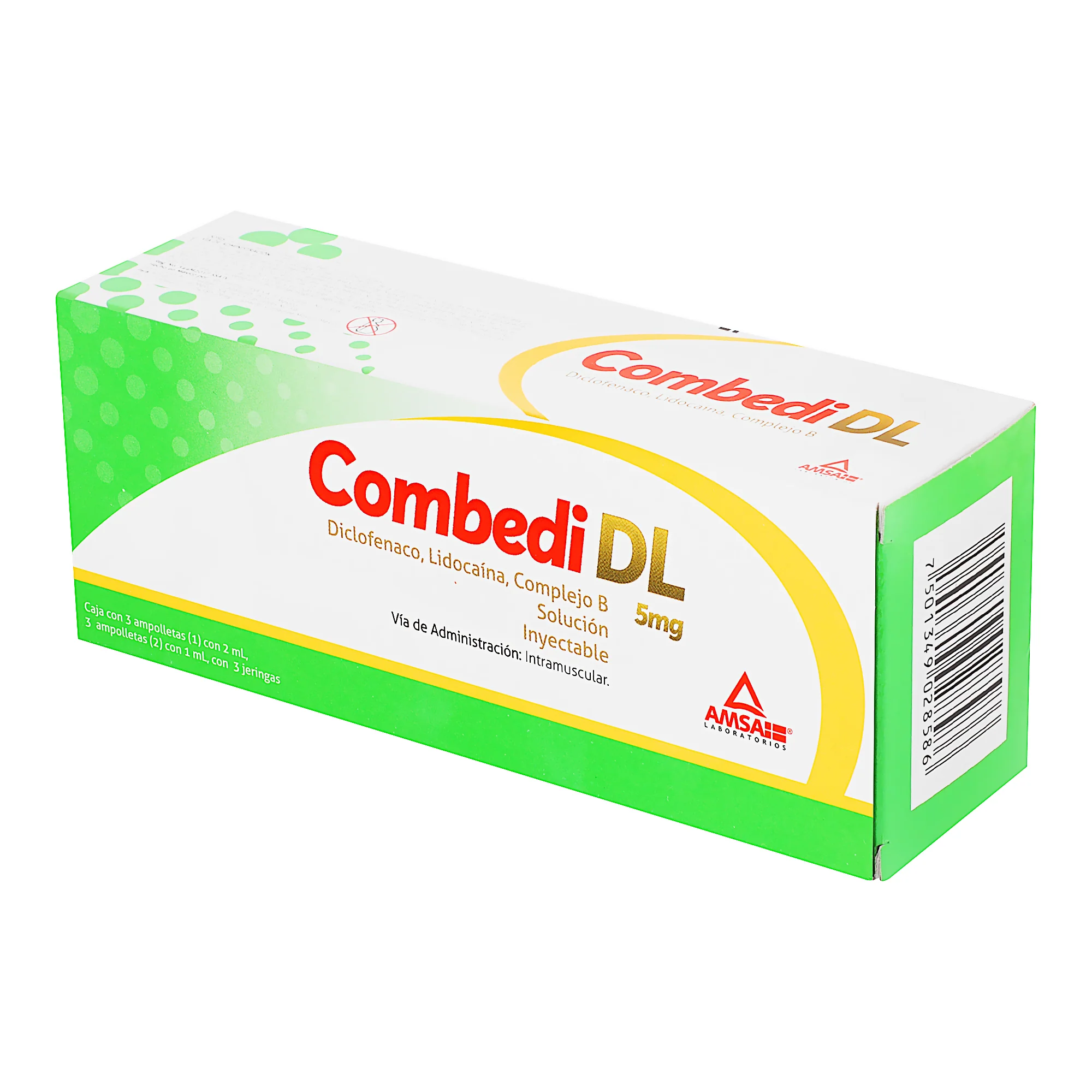 Combedi Dl (Diclofenaco/Lidocaina/Complejo B) 5 Mg Con 3 Ampolletas - Image 5