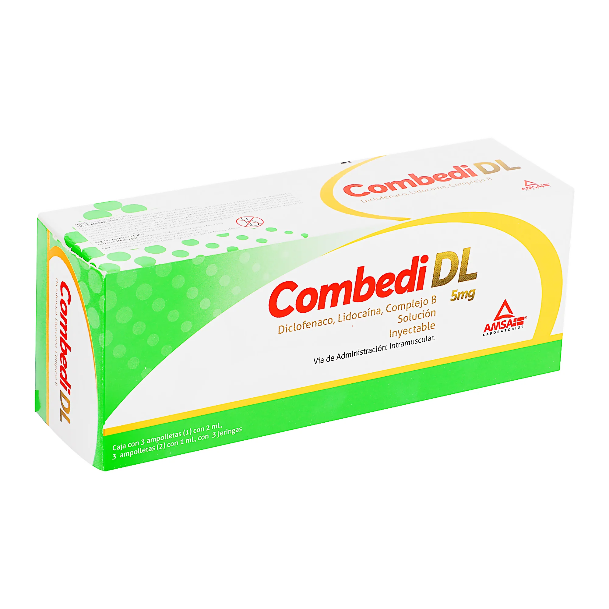 Combedi Dl (Diclofenaco/Lidocaina/Complejo B) 5 Mg Con 3 Ampolletas - Image 6