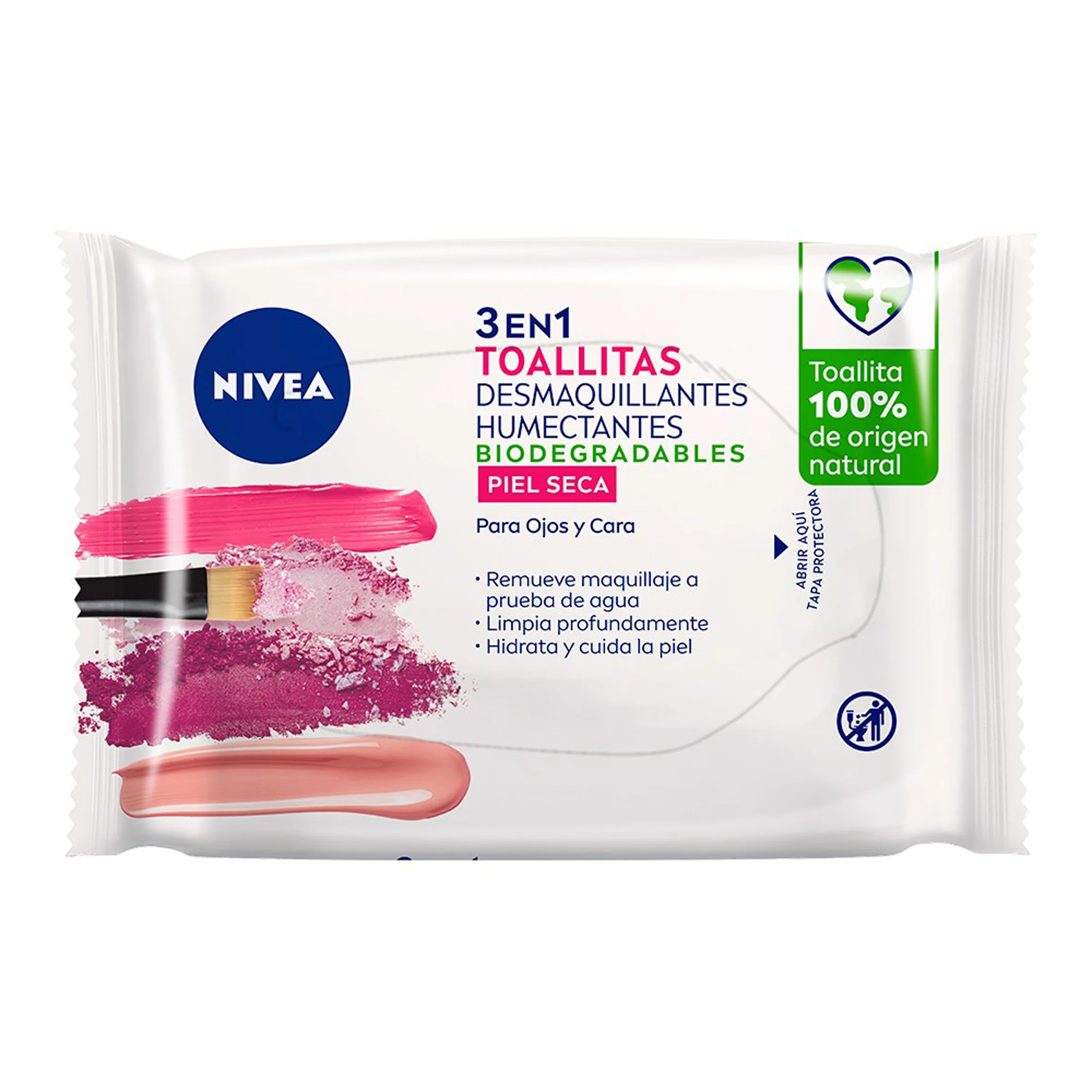 Toallitas Desmaquillantes Nivea 3 En 1 Piel Seca Con 25 Piezas