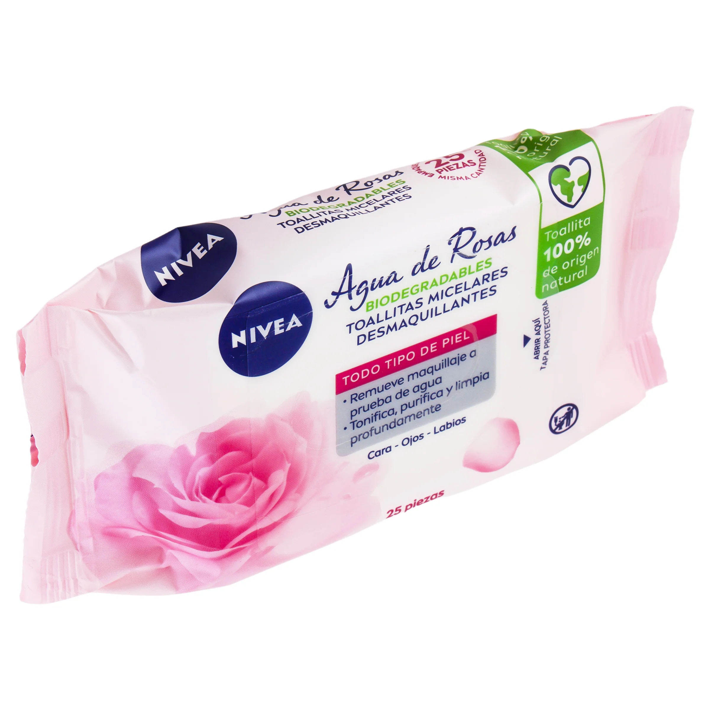 Toallitas Micelar Desmaquillantes Nivea Agua Rosas Con 25 Piezas - Image 2