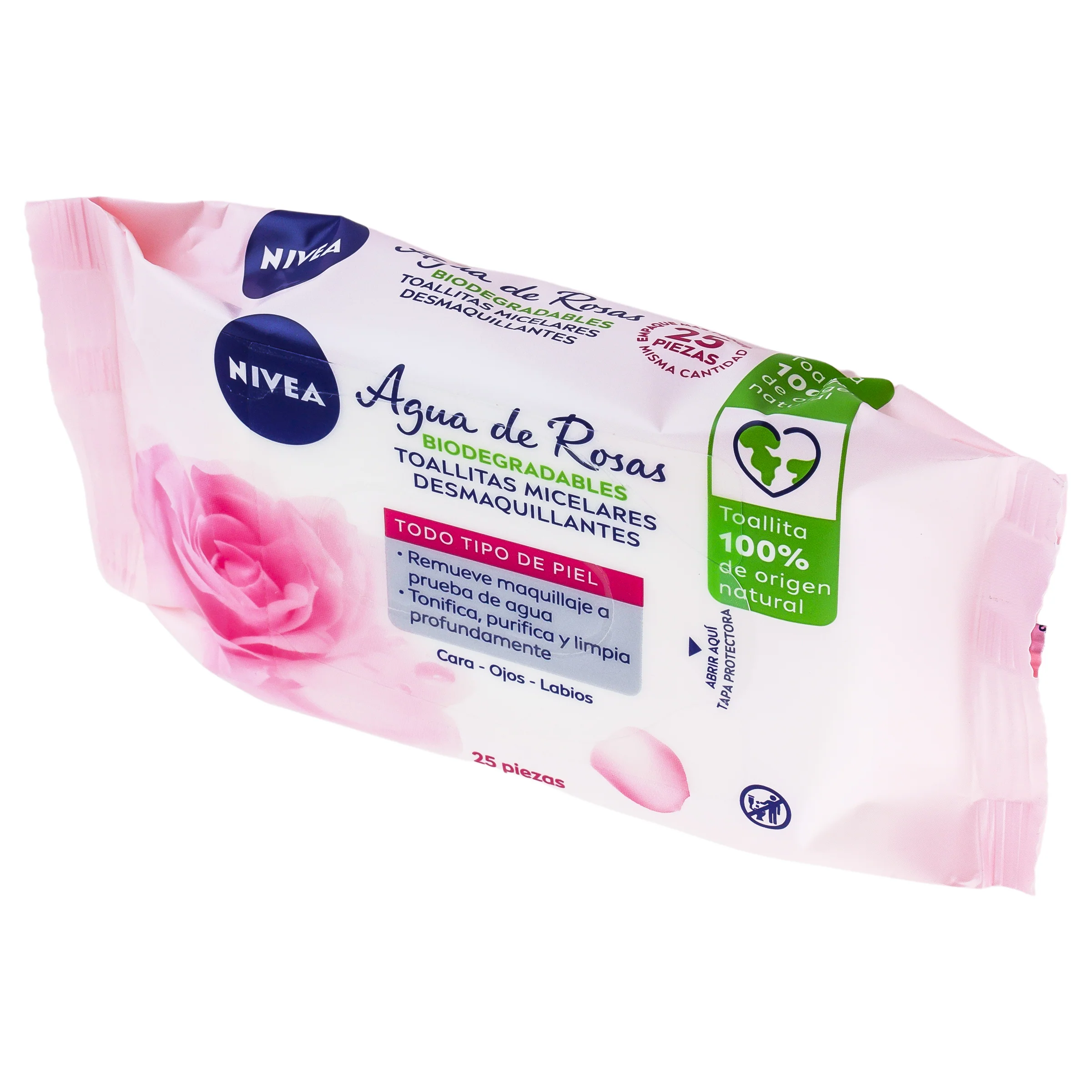 Toallitas Micelar Desmaquillantes Nivea Agua Rosas Con 25 Piezas - Image 4