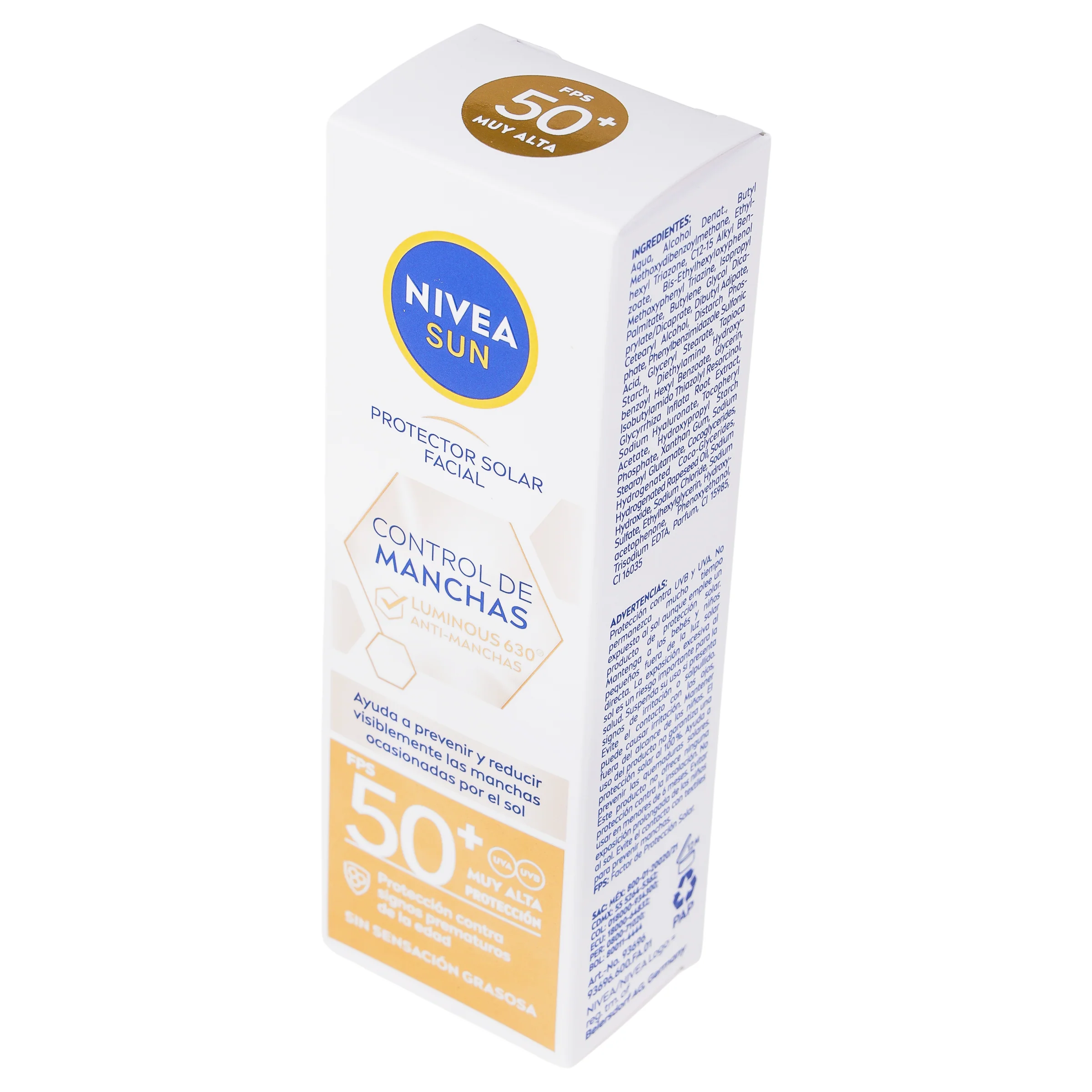 Bloqueador Nivea Sun Control De Manchas Luminous 630 Fps 50 40 Ml - Image 4